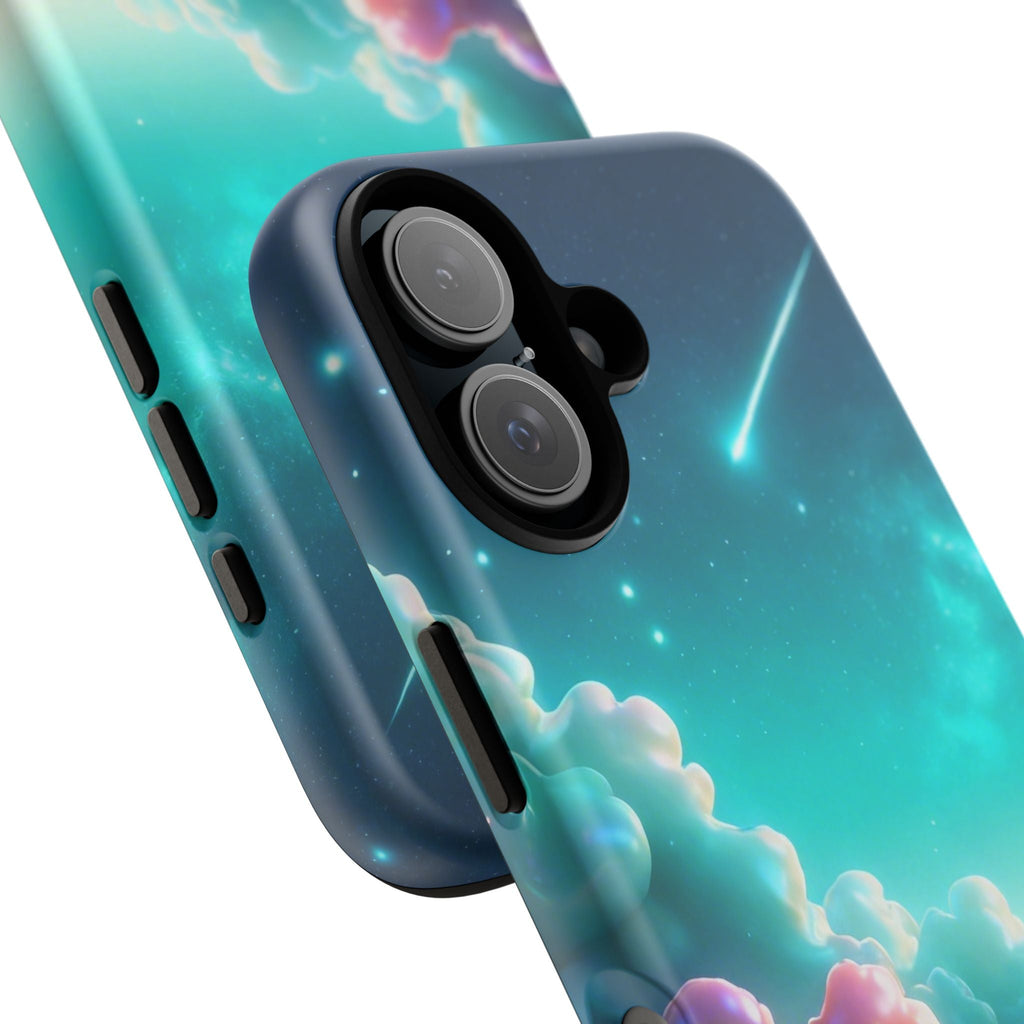 Dreamy Pastel Clouds with Shooting Star phone case Printify