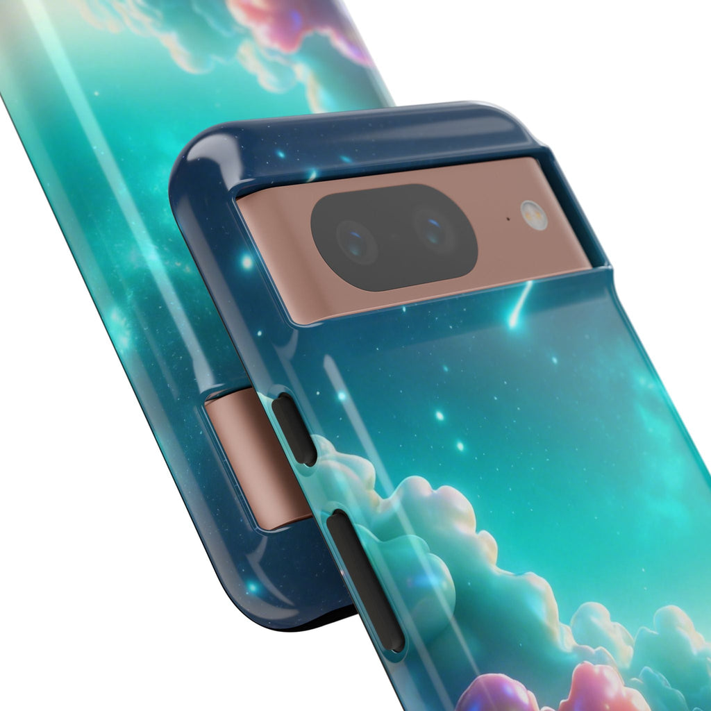 Dreamy Pastel Clouds with Shooting Star phone case Printify