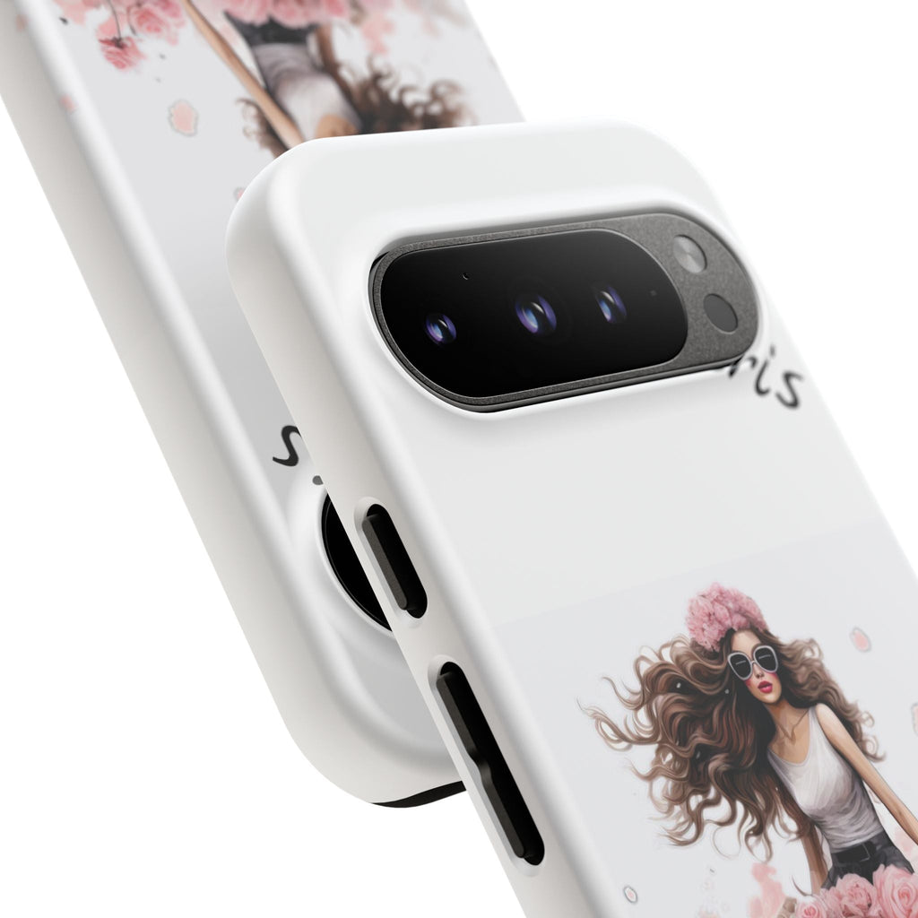 Paris Rose Bicycle woman phone case | Floral iPhone case Printify