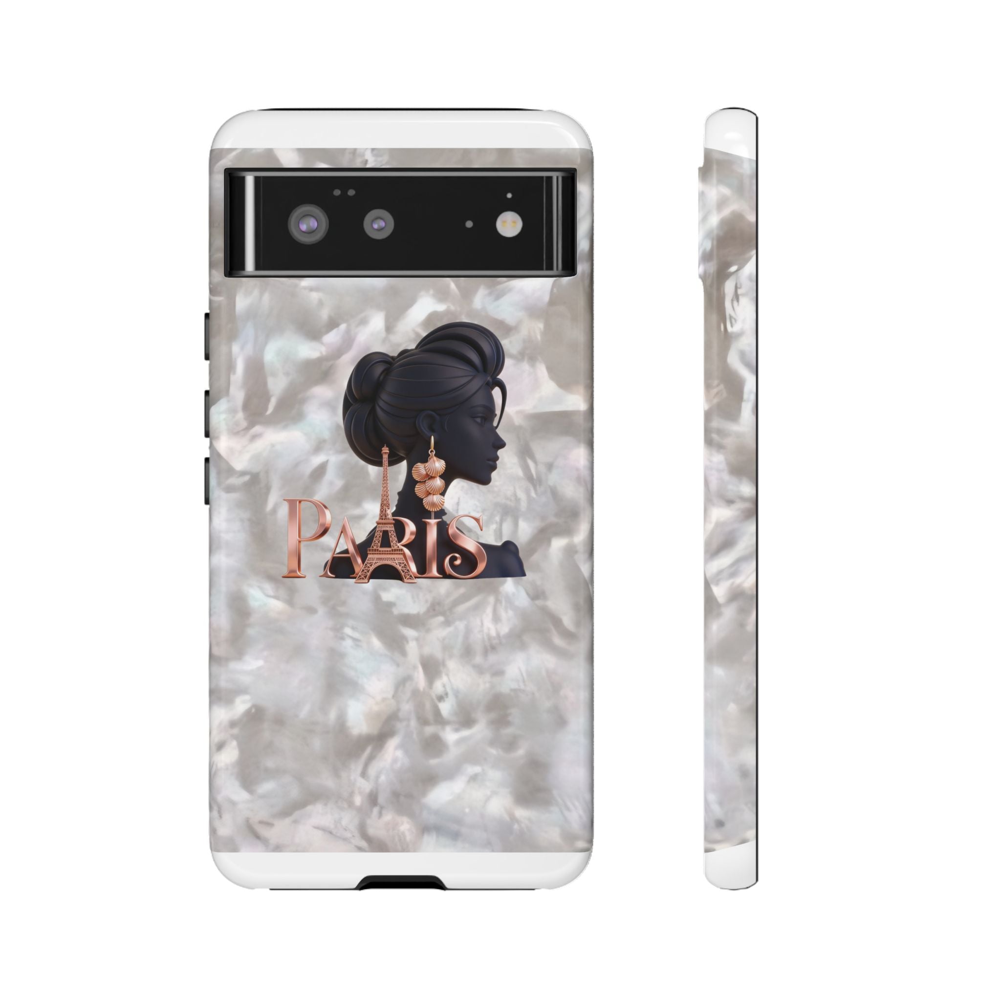 Paris Silhouette Pearl Phone Case — Tough Protective Smartphone Cover Printify