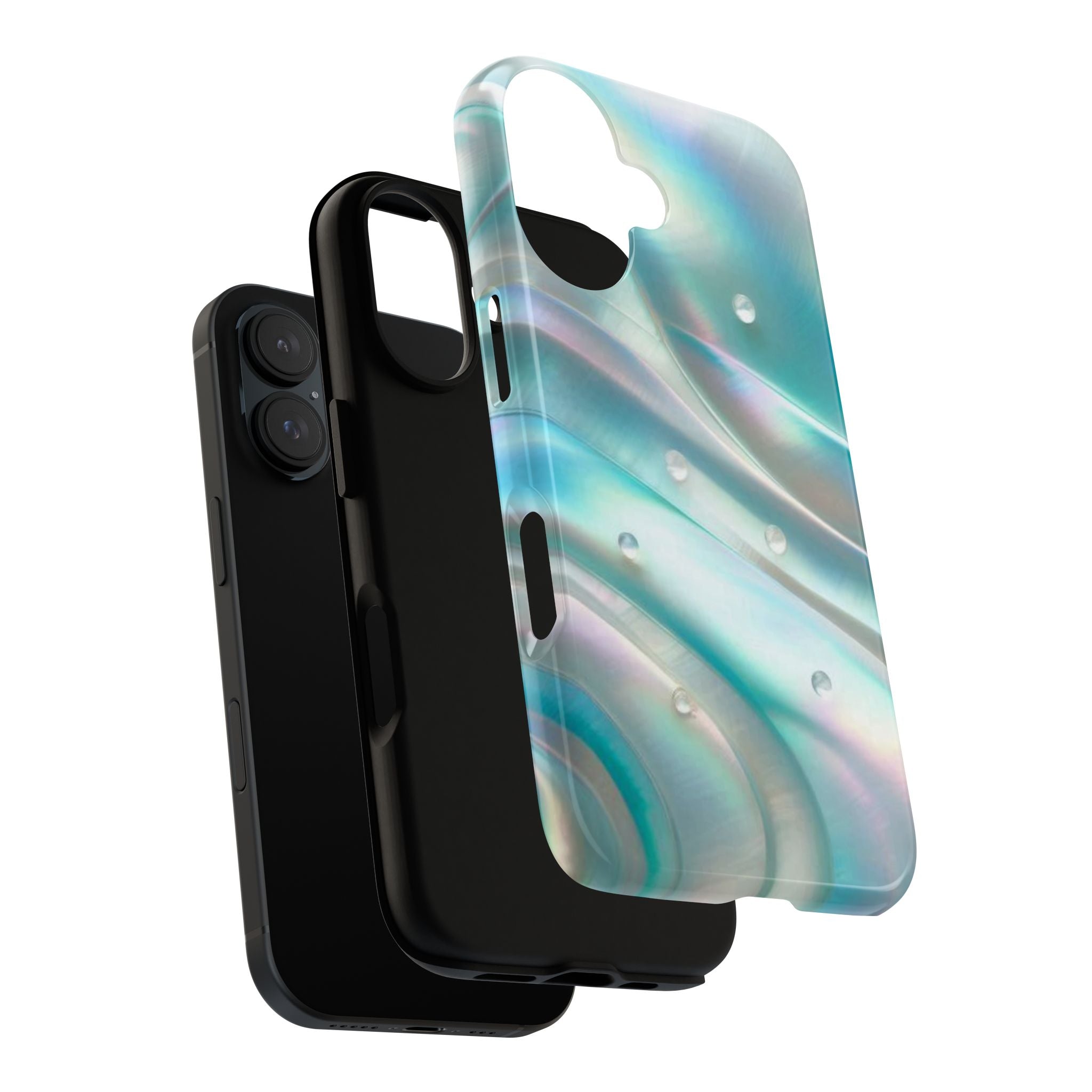 Iridescent Pearl Wave phone case | Tough Cases Printify