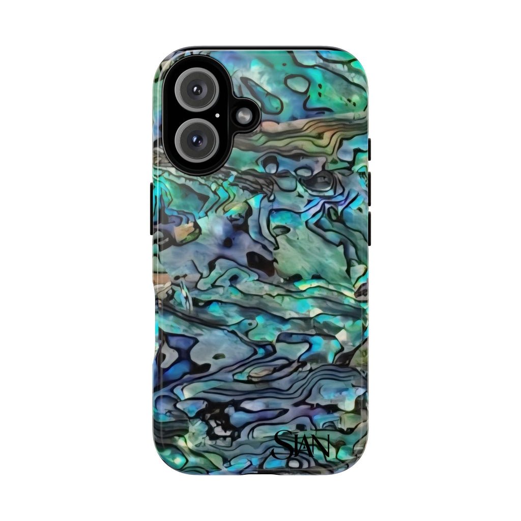 Abalone Shell Pattern Phone Case | Iridescent Ocean Swirl Protective Cover Printify