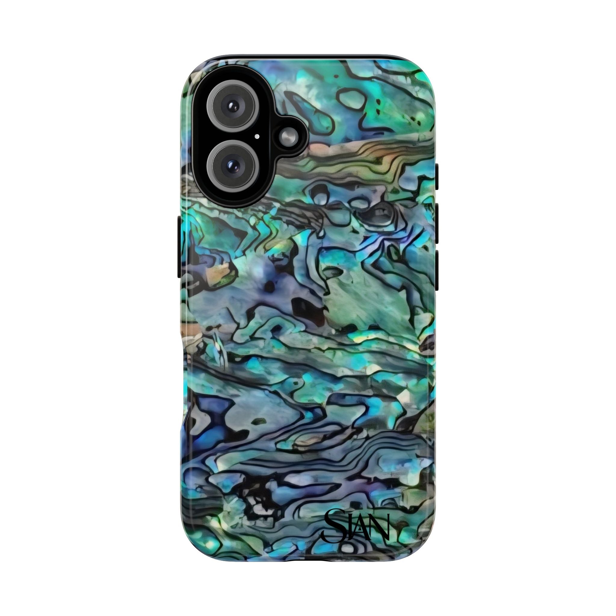 Abalone Shell Pattern Phone Case | Iridescent Ocean Swirl Protective Cover Printify