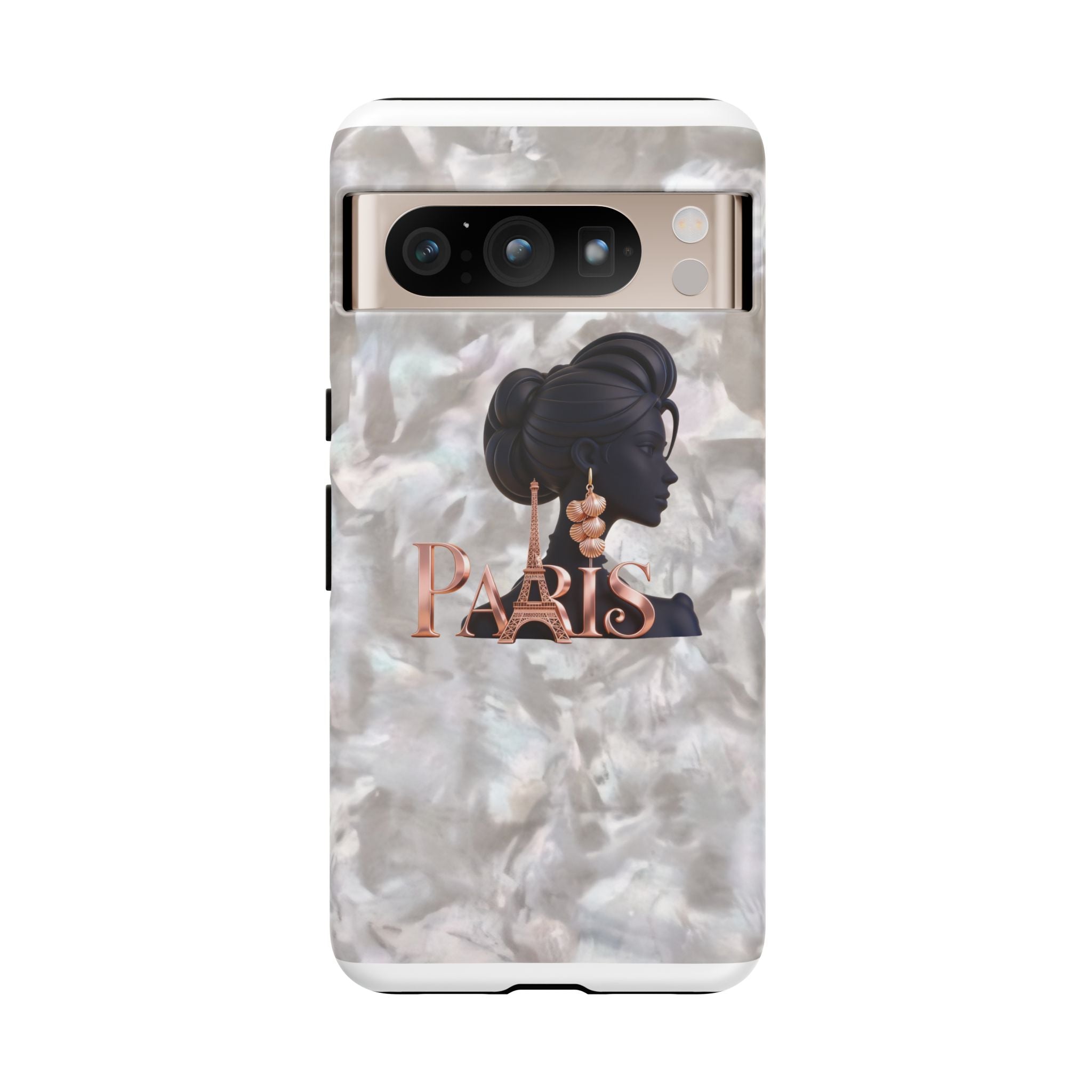 Paris Silhouette Pearl Phone Case — Tough Protective Smartphone Cover Printify