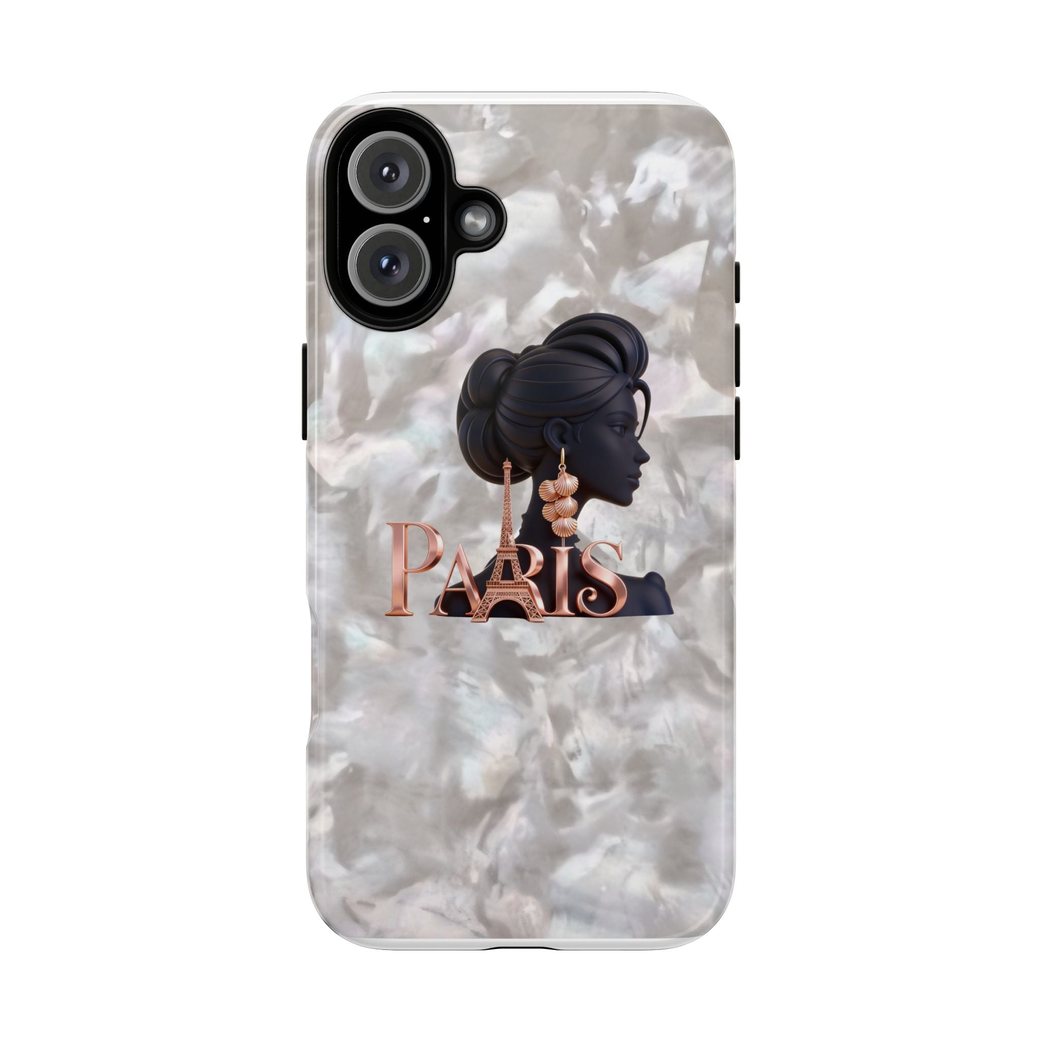 Paris Silhouette Pearl Phone Case — Tough Protective Smartphone Cover Printify