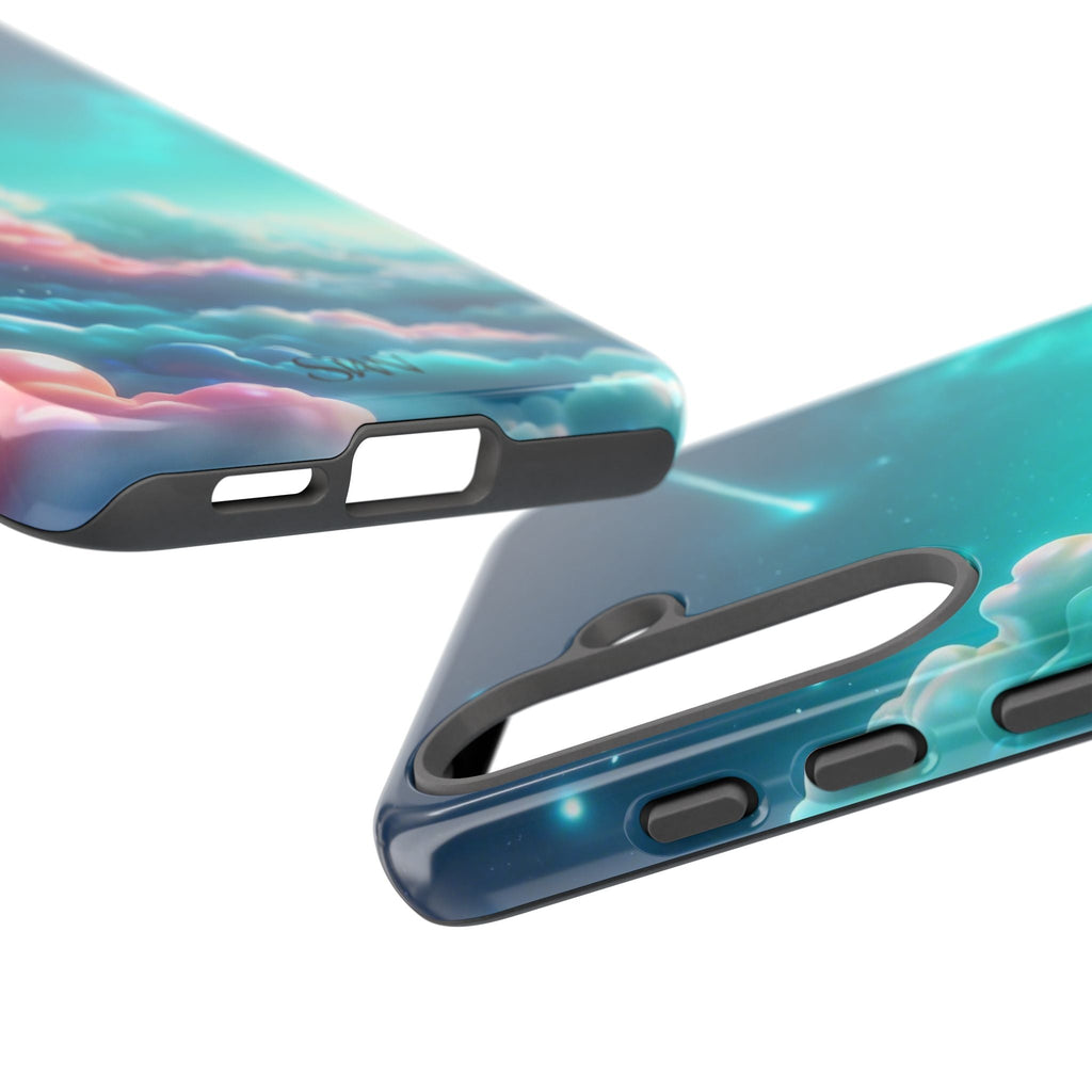 Dreamy Pastel Clouds with Shooting Star phone case Printify