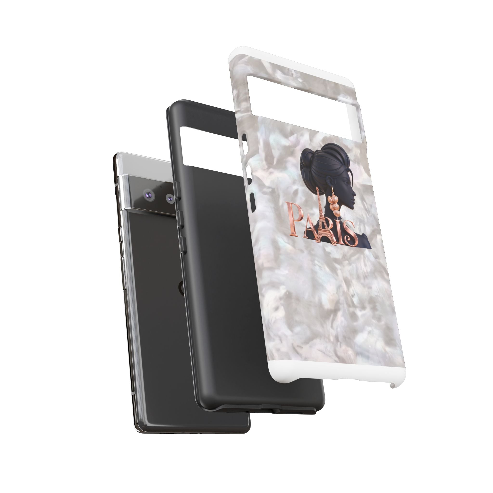 Paris Silhouette Pearl Phone Case — Tough Protective Smartphone Cover Printify