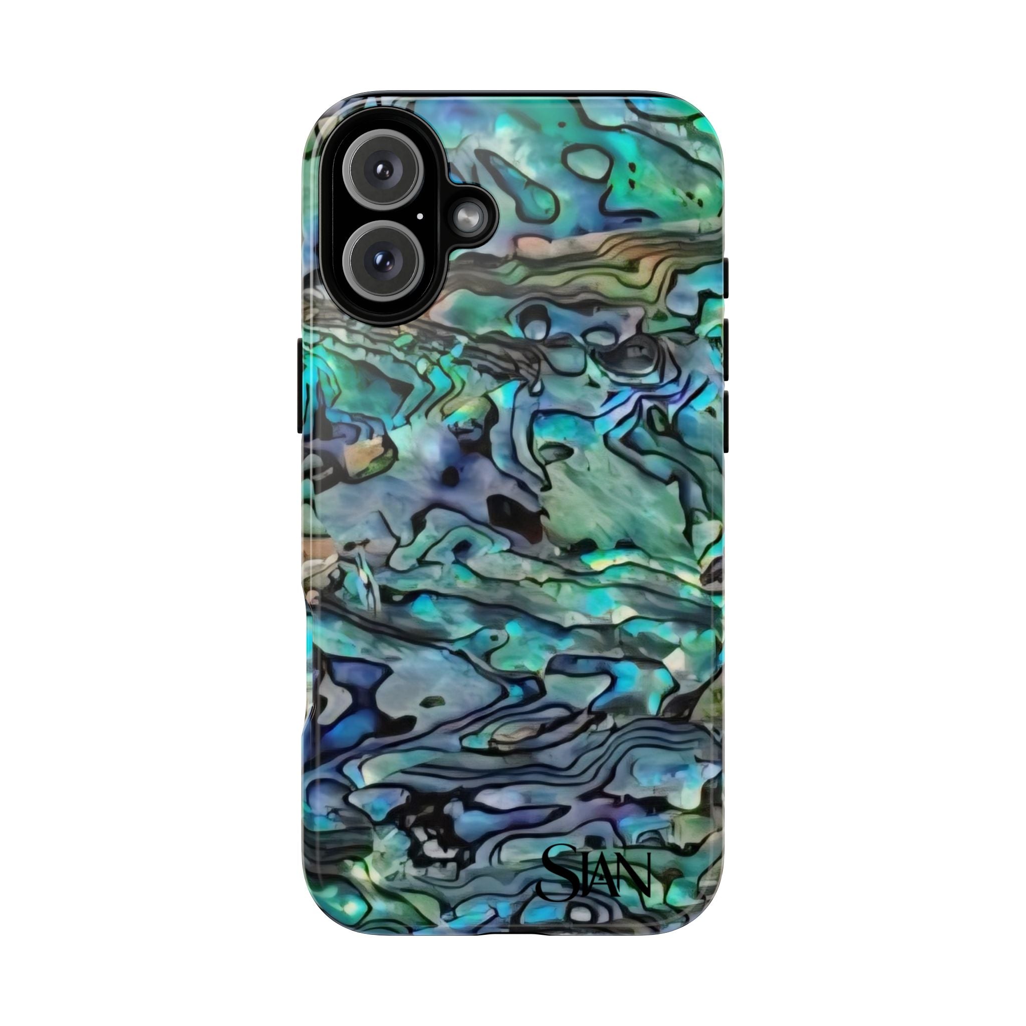 Abalone Shell Pattern Phone Case | Iridescent Ocean Swirl Protective Cover Printify