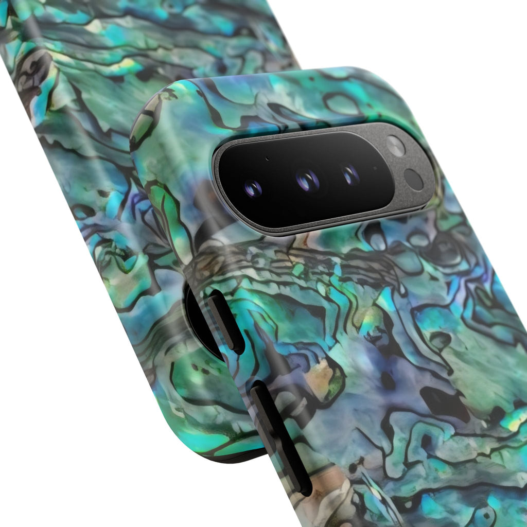 Abalone Shell Pattern Phone Case | Iridescent Ocean Swirl Protective Cover Printify
