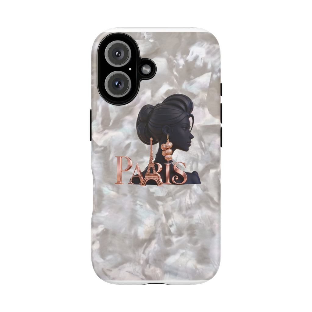 Paris Silhouette Pearl Phone Case — Tough Protective Smartphone Cover Printify