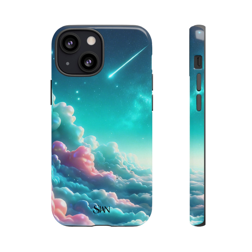 Dreamy Pastel Clouds with Shooting Star phone case Printify