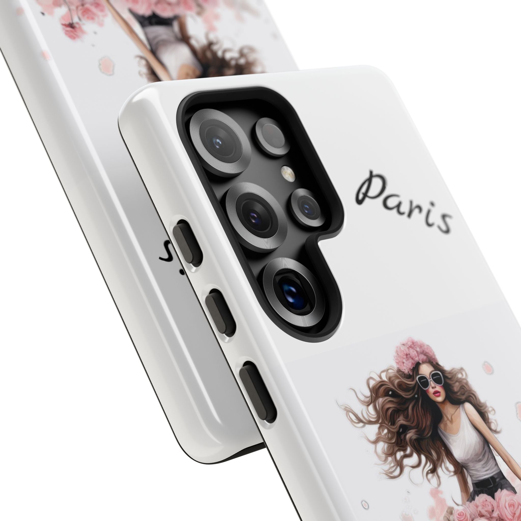 Paris Rose Bicycle woman phone case | Floral iPhone case Printify