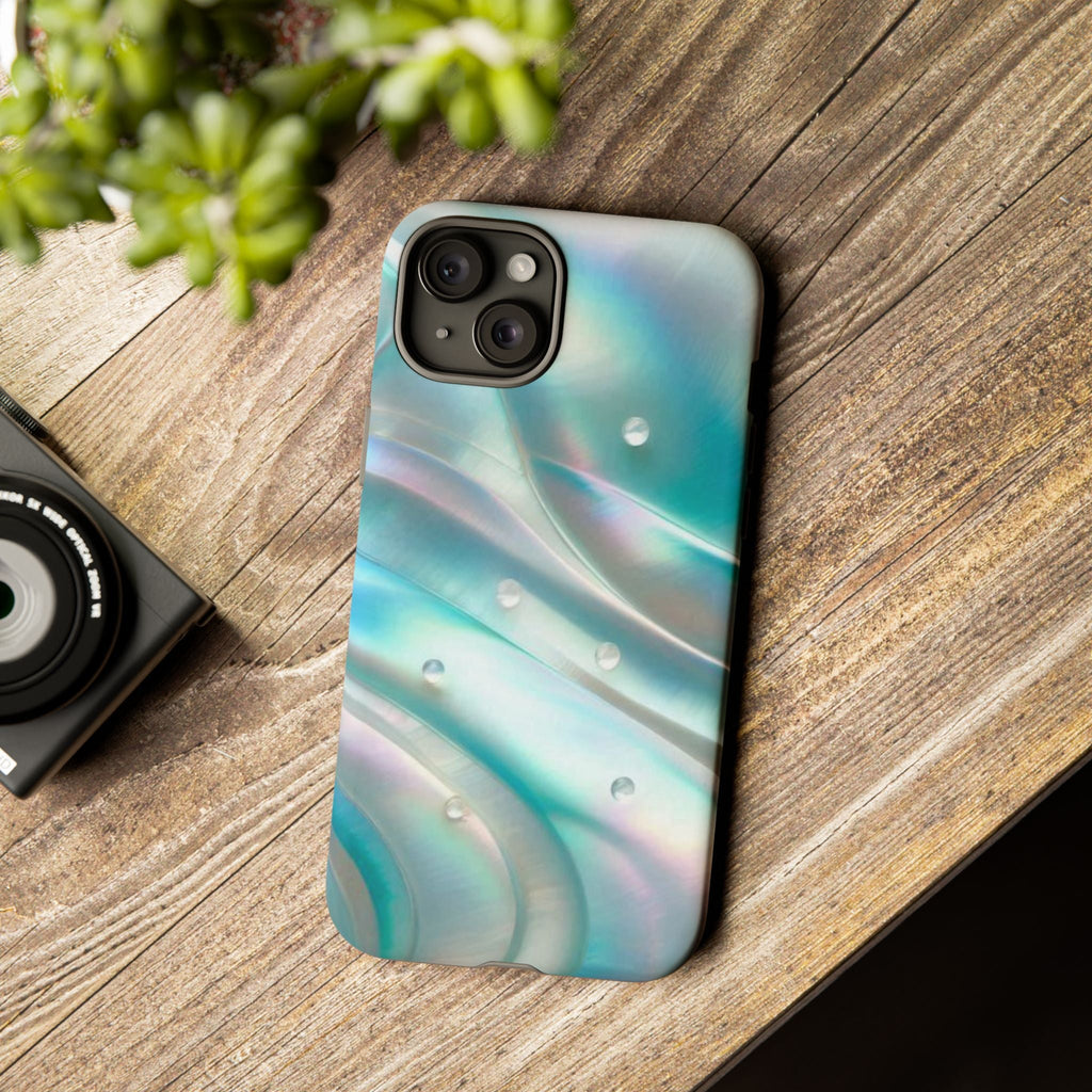 Iridescent Pearl Wave phone case | Tough Cases Printify