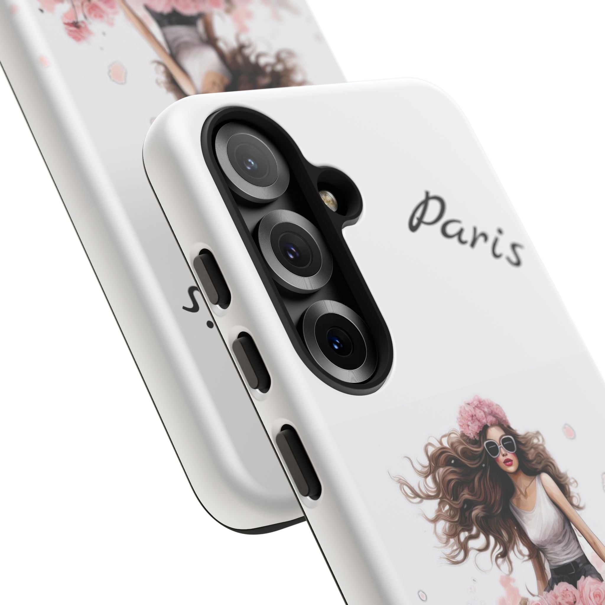 Paris Rose Bicycle woman phone case | Floral iPhone case Printify