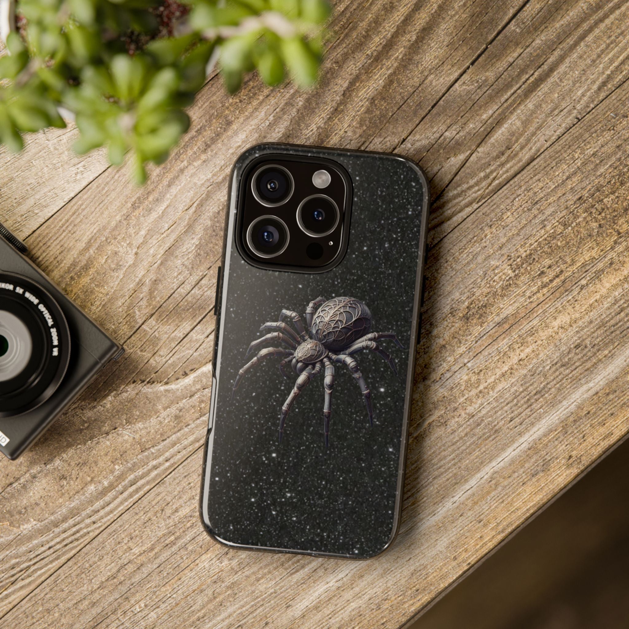 Spider Night Tough Phone Case — Dark Space Tarantula iPhone Cover Printify