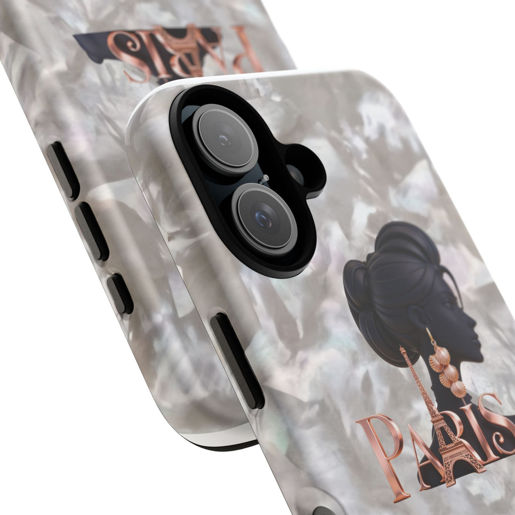 Paris Silhouette Pearl Phone Case — Tough Protective Smartphone Cover Printify