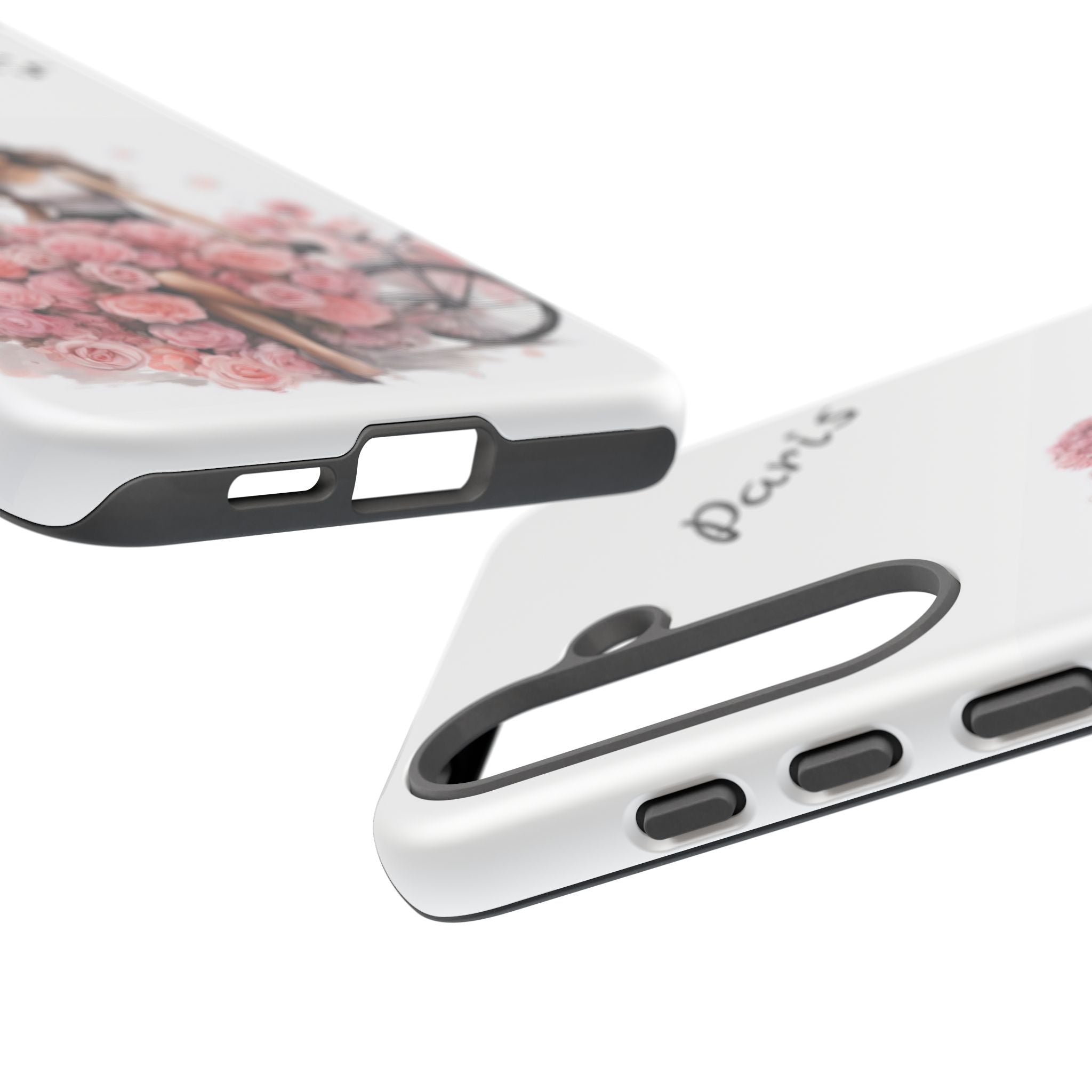 Paris Rose Bicycle woman phone case | Floral iPhone case Printify