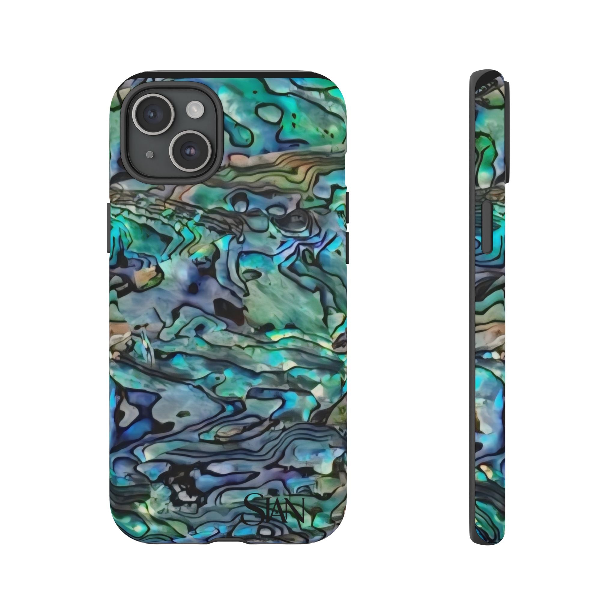 Abalone Shell Pattern Phone Case | Iridescent Ocean Swirl Protective Cover Printify