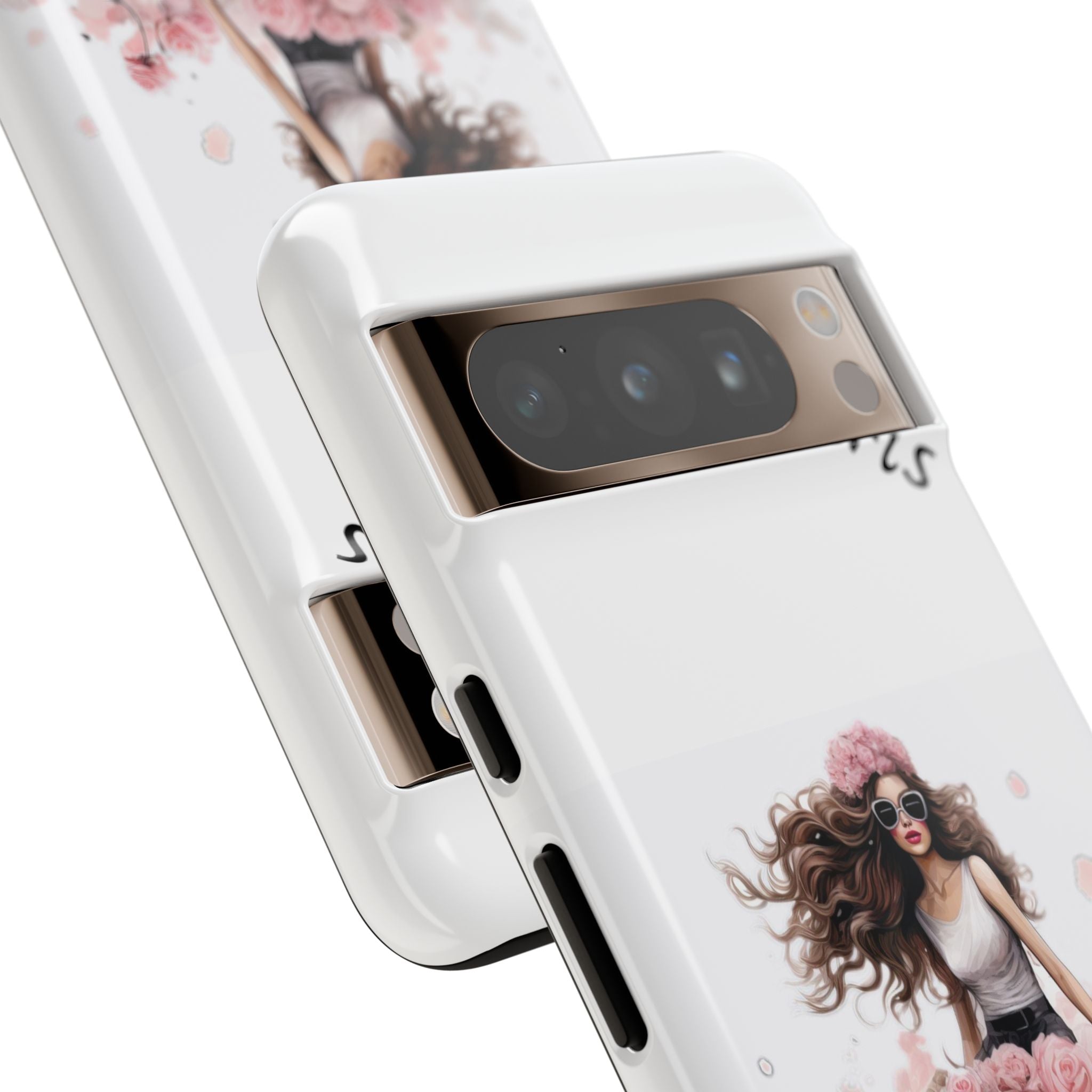 Paris Rose Bicycle woman phone case | Floral iPhone case Printify