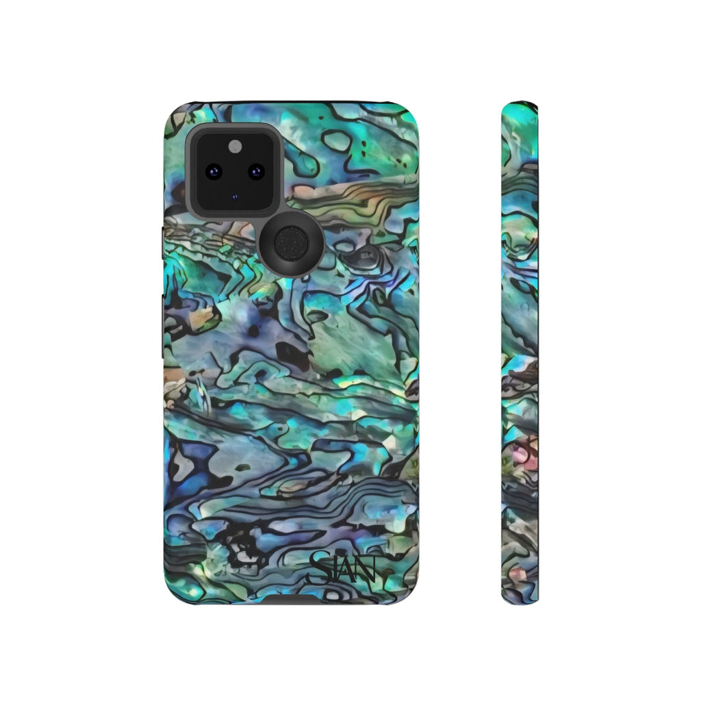Abalone Shell Pattern Phone Case | Iridescent Ocean Swirl Protective Cover Printify