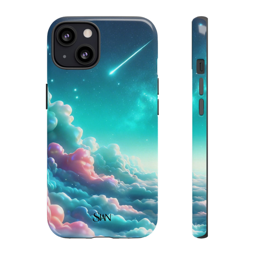 Dreamy Pastel Clouds with Shooting Star phone case Printify