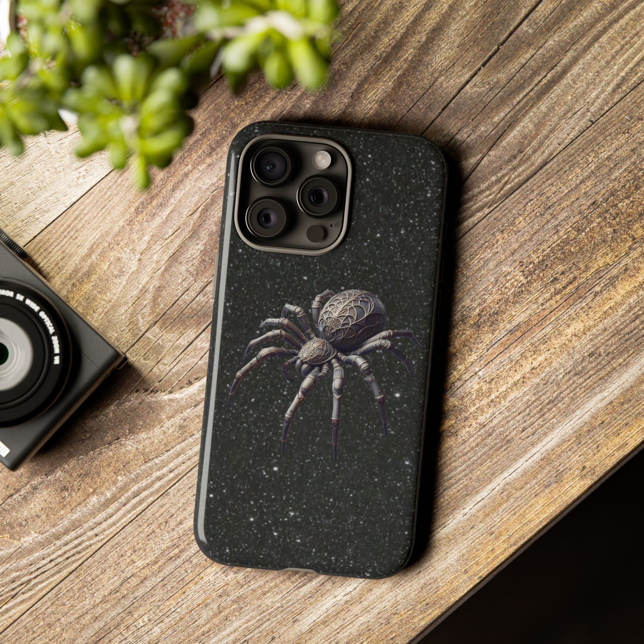Spider Night Tough Phone Case — Dark Space Tarantula iPhone Cover Printify
