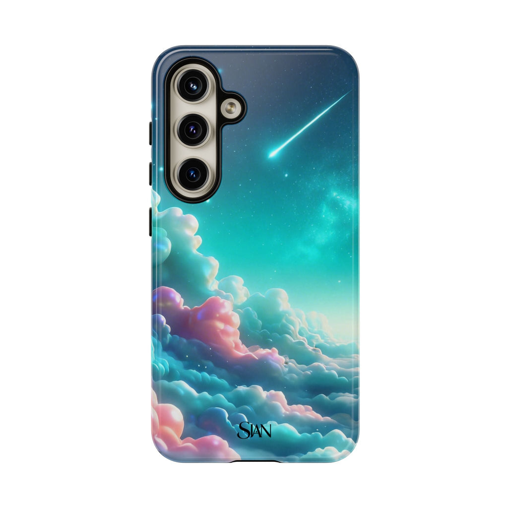 Dreamy Pastel Clouds with Shooting Star phone case Printify