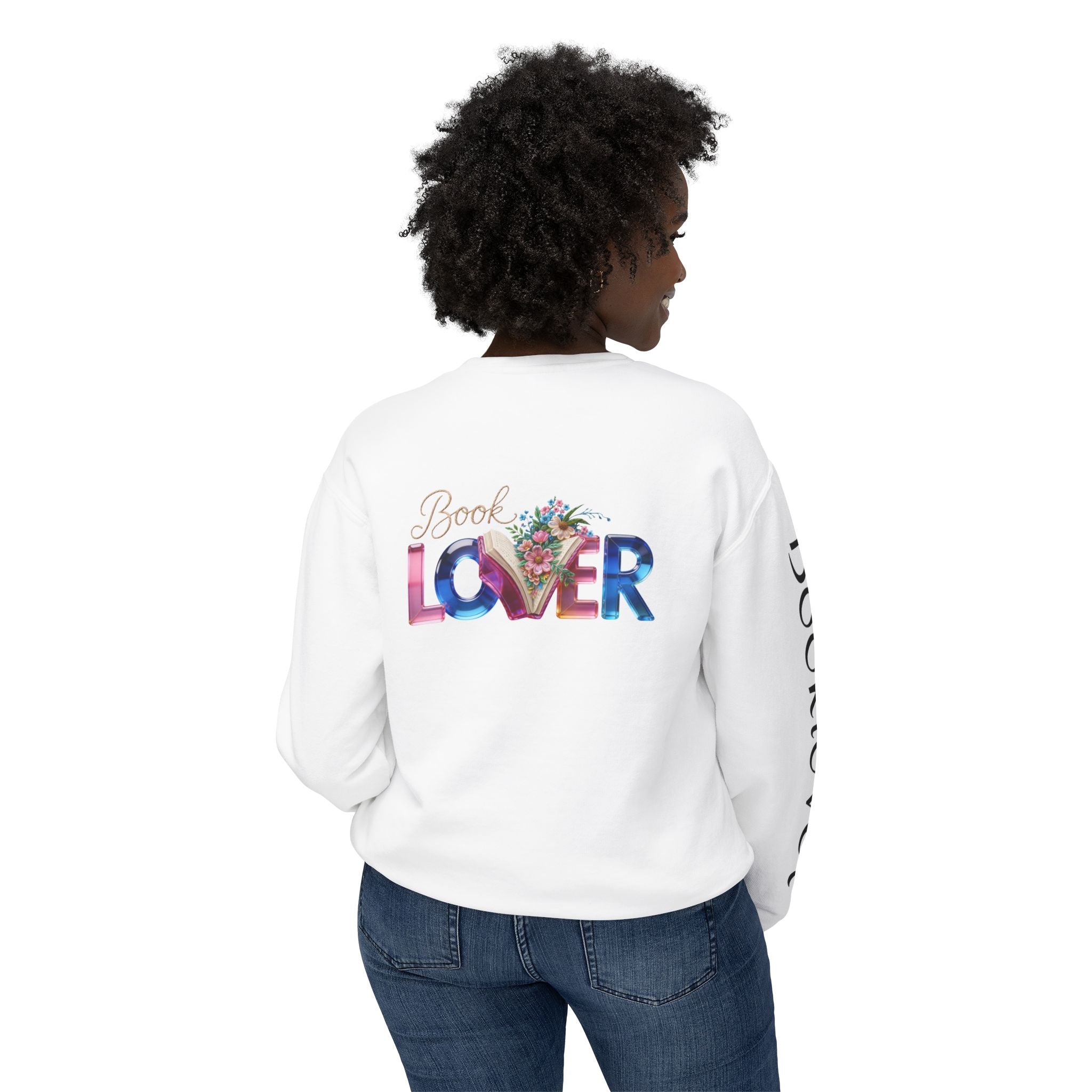 Book Lover Sweatshirt —  Typography Bookworm Pullover Printify