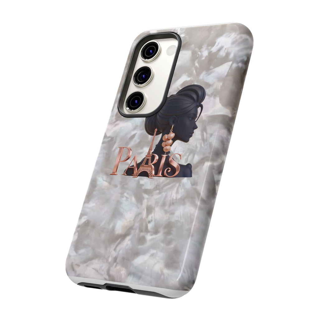 Paris Silhouette Pearl Phone Case — Tough Protective Smartphone Cover Printify
