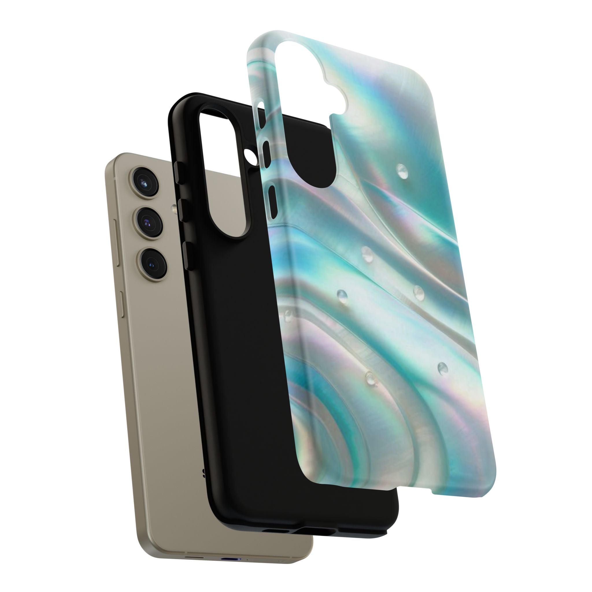 Iridescent Pearl Wave phone case | Tough Cases Printify