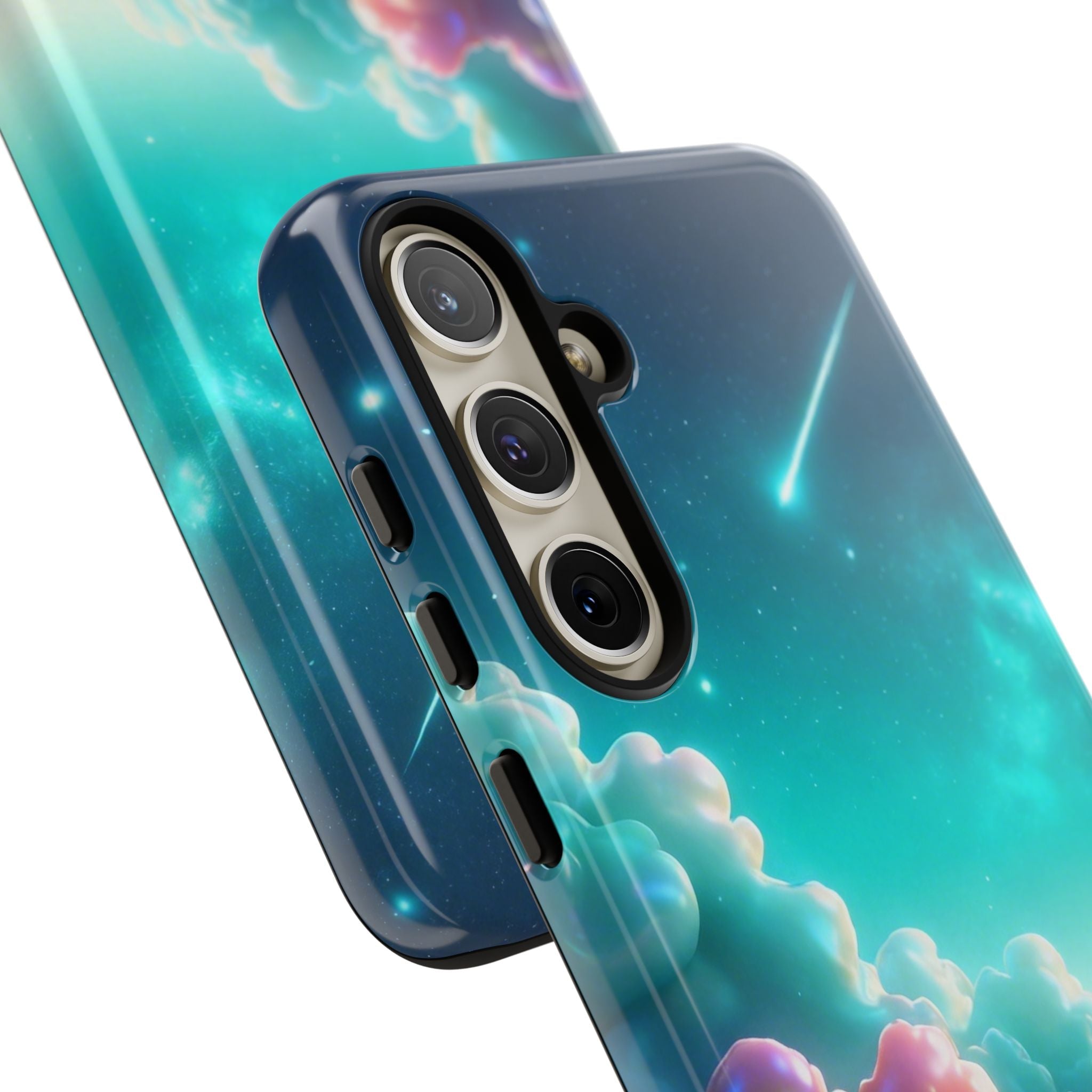 Dreamy Pastel Clouds with Shooting Star phone case Printify