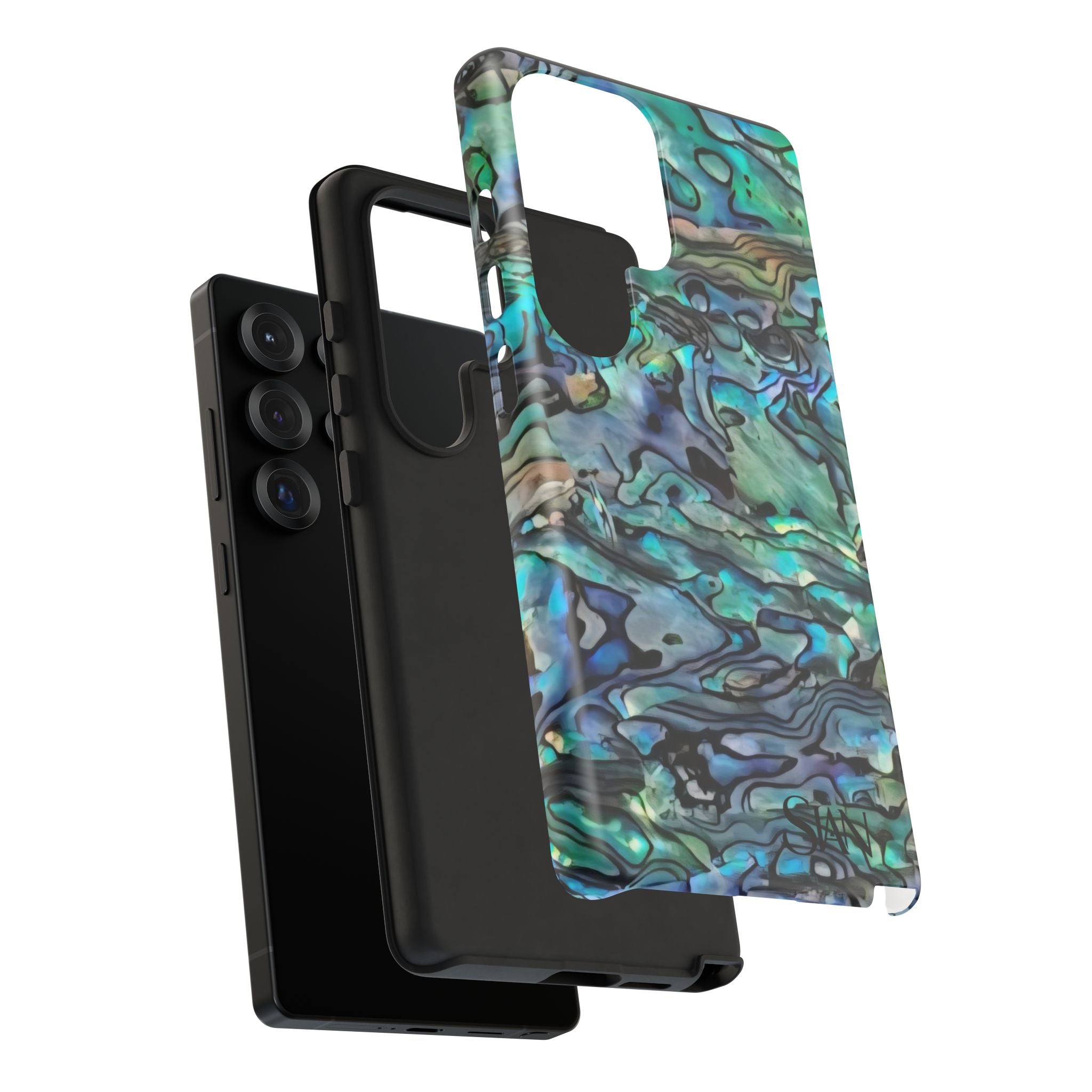 Abalone Shell Pattern Phone Case | Iridescent Ocean Swirl Protective Cover Printify