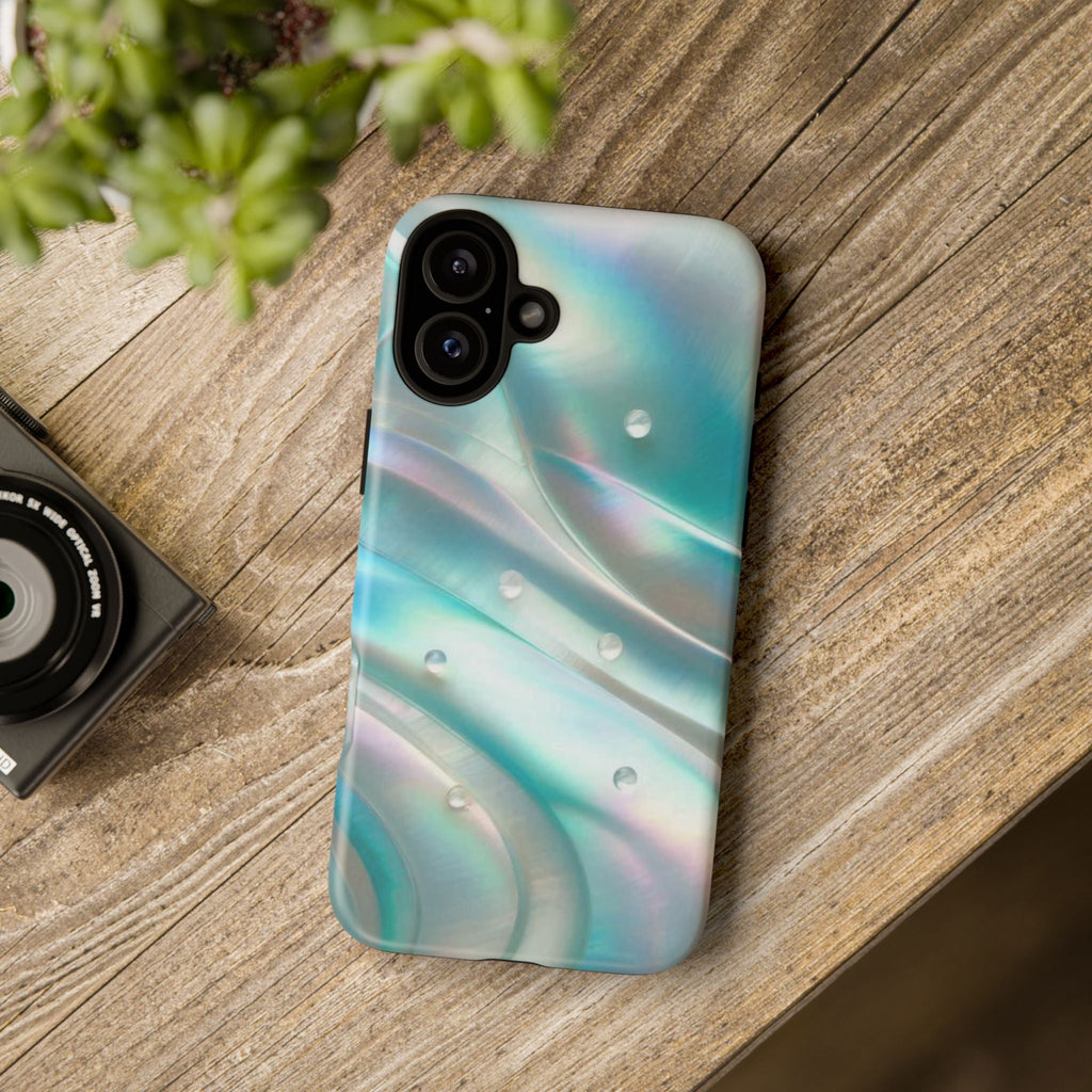 Iridescent Pearl Wave phone case | Tough Cases Printify