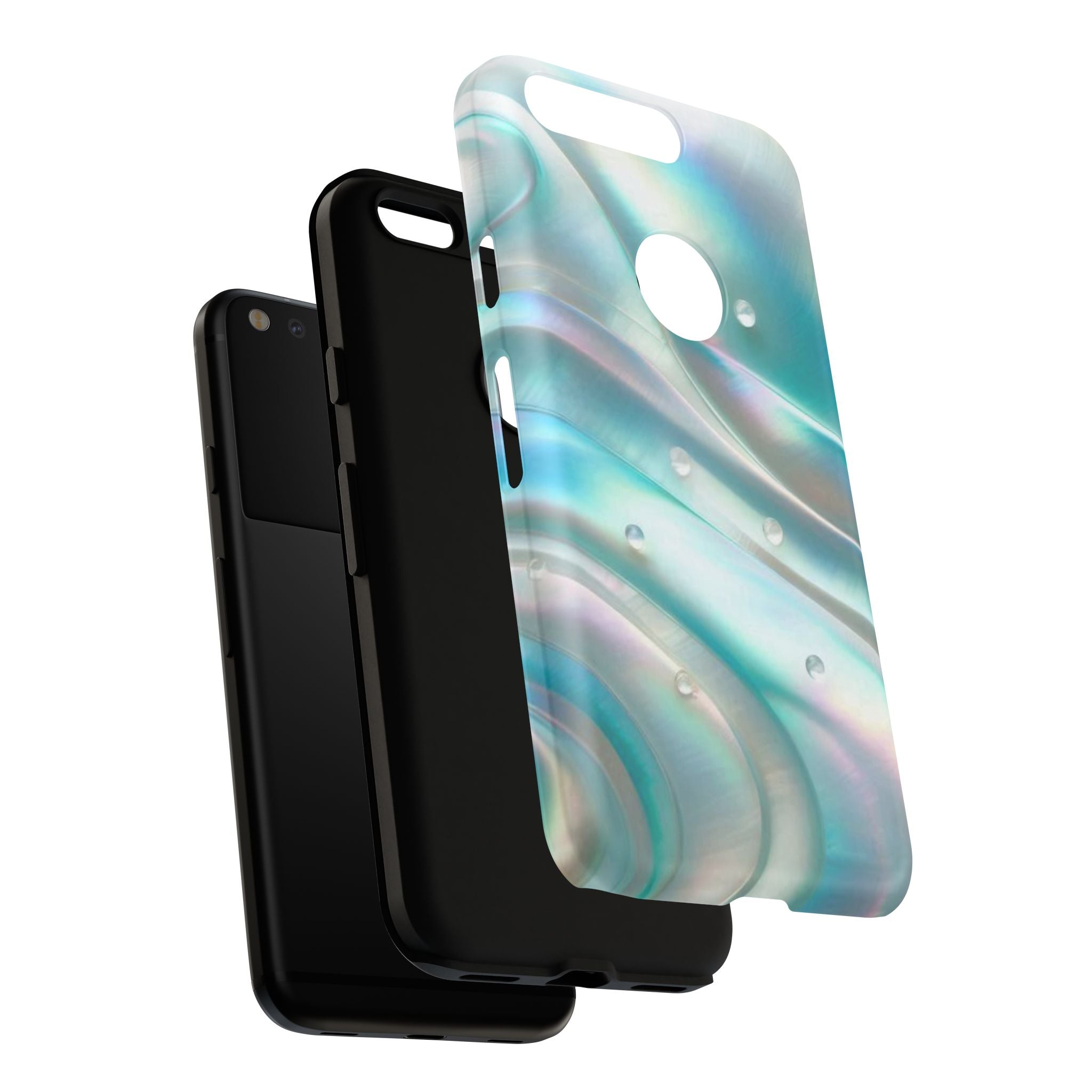 Iridescent Pearl Wave phone case | Tough Cases Printify