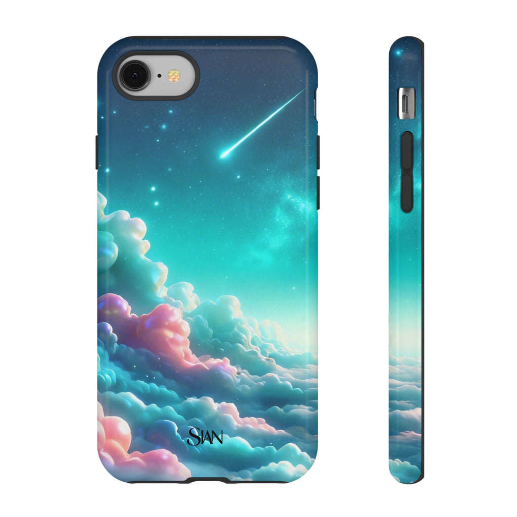 Dreamy Pastel Clouds with Shooting Star phone case Printify
