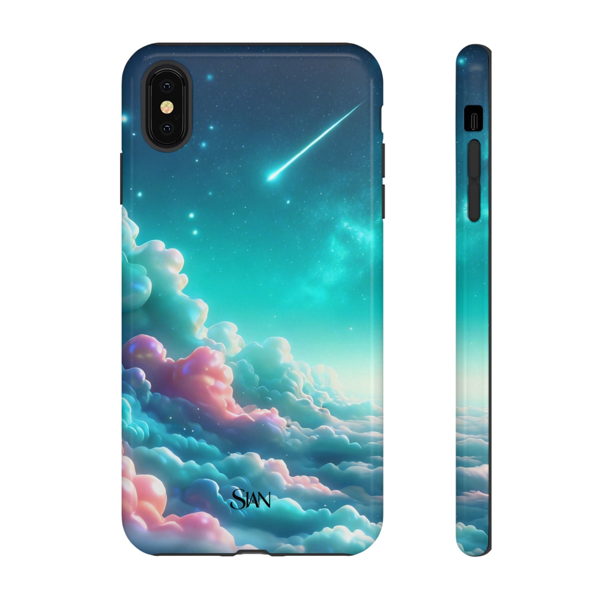 Dreamy Pastel Clouds with Shooting Star phone case Printify