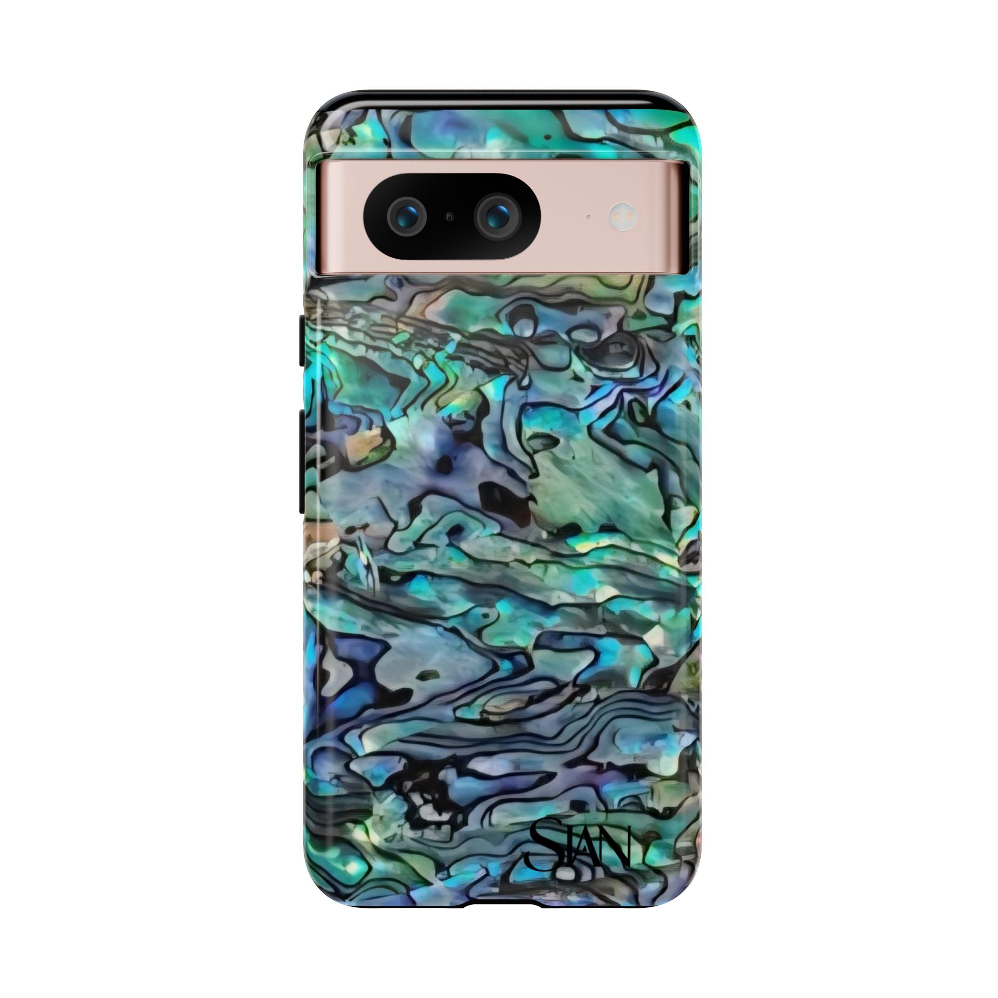 Abalone Shell Pattern Phone Case | Iridescent Ocean Swirl Protective Cover Printify