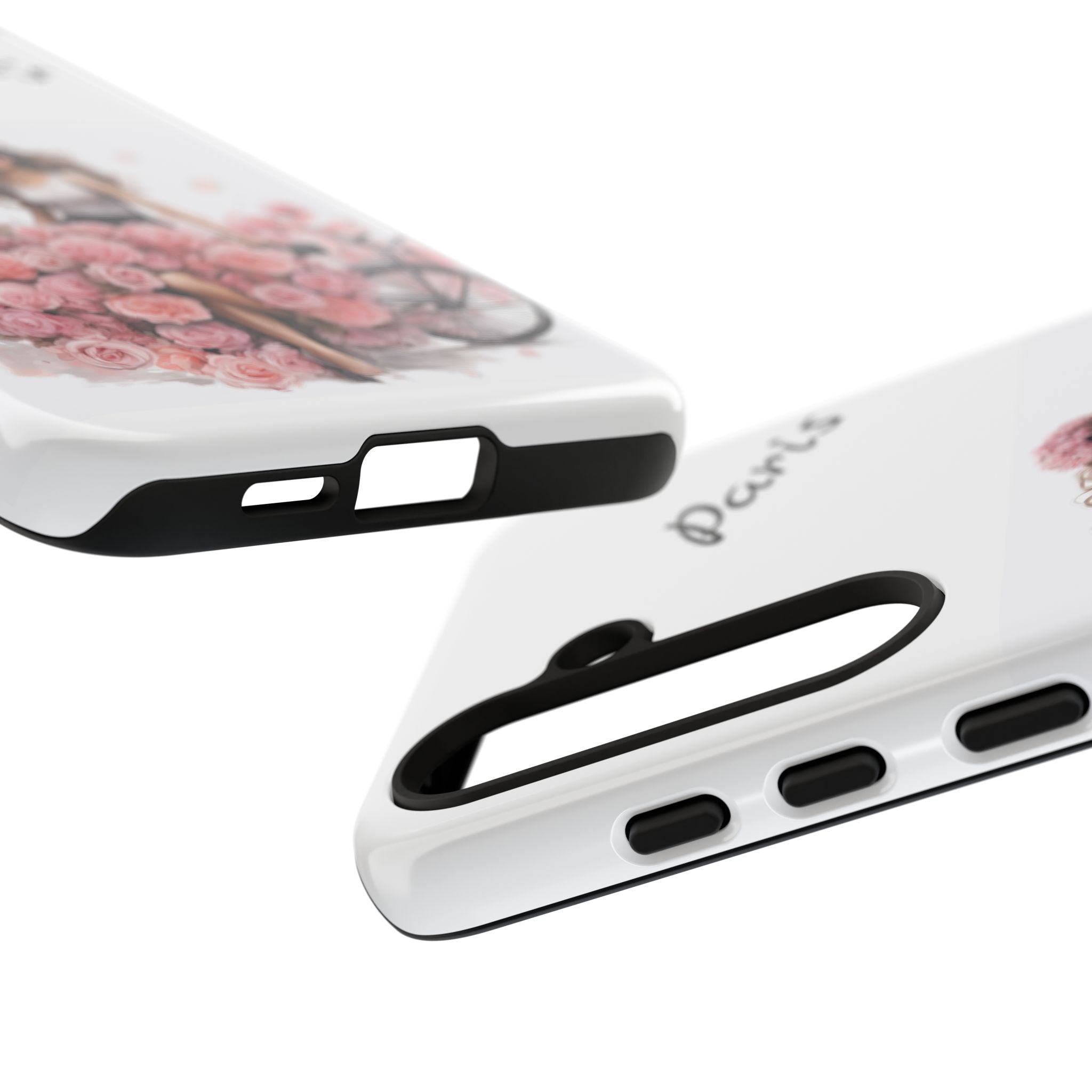 Paris Rose Bicycle woman phone case | Floral iPhone case Printify