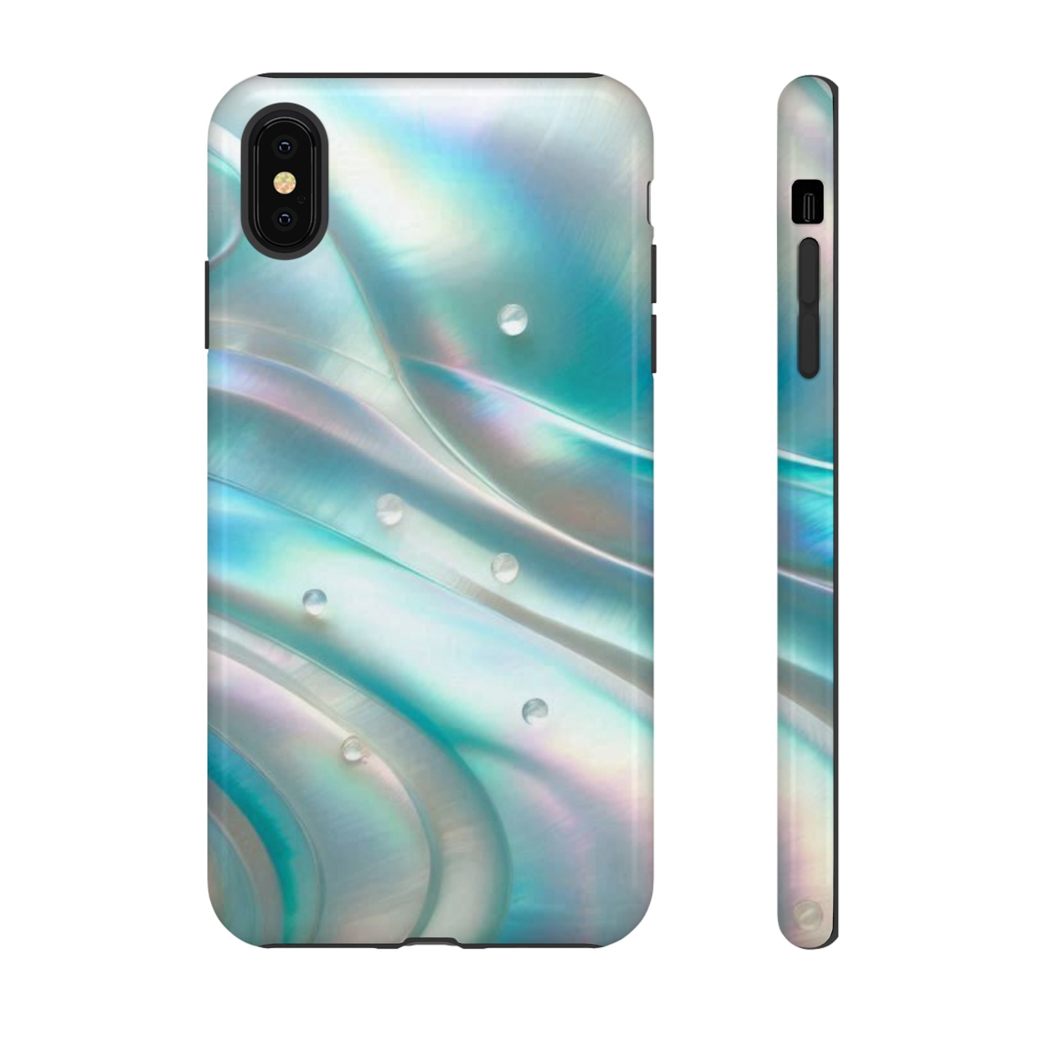 Iridescent Pearl Wave phone case | Tough Cases Printify