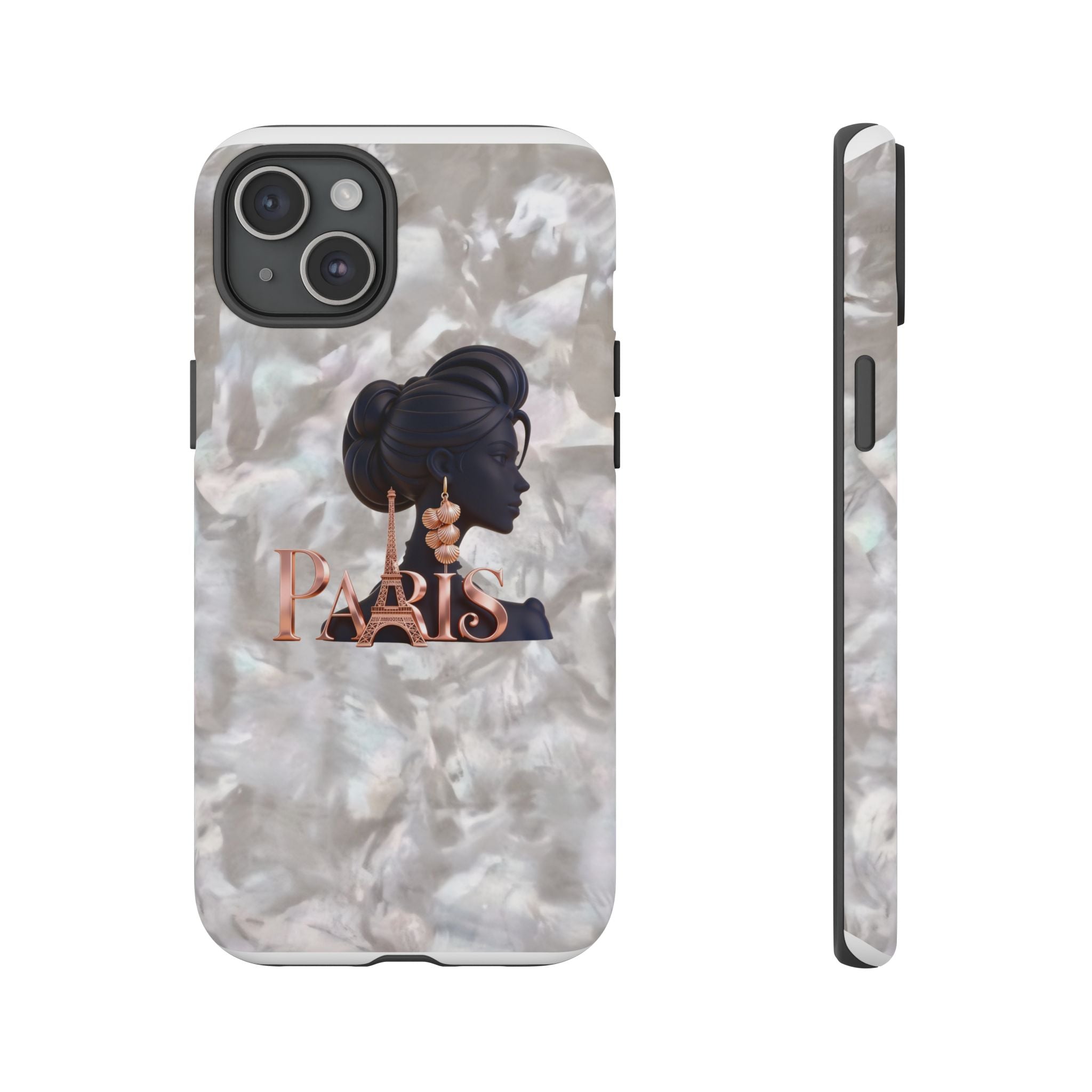 Paris Silhouette Pearl Phone Case — Tough Protective Smartphone Cover Printify
