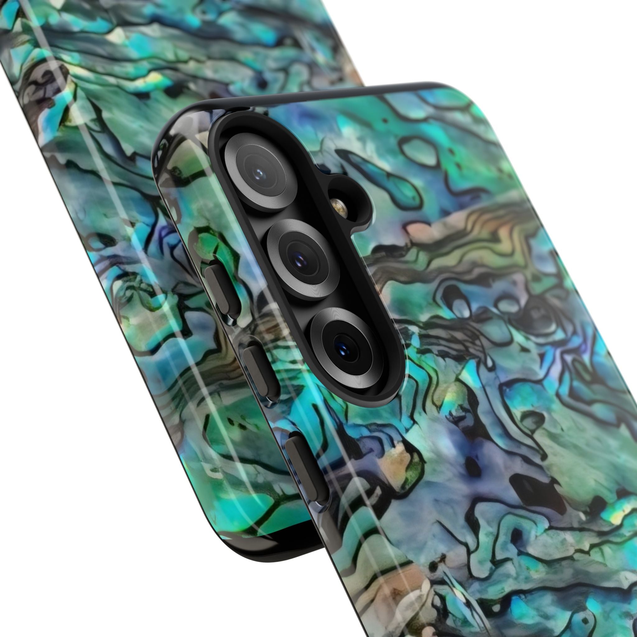 Abalone Shell Pattern Phone Case | Iridescent Ocean Swirl Protective Cover Printify
