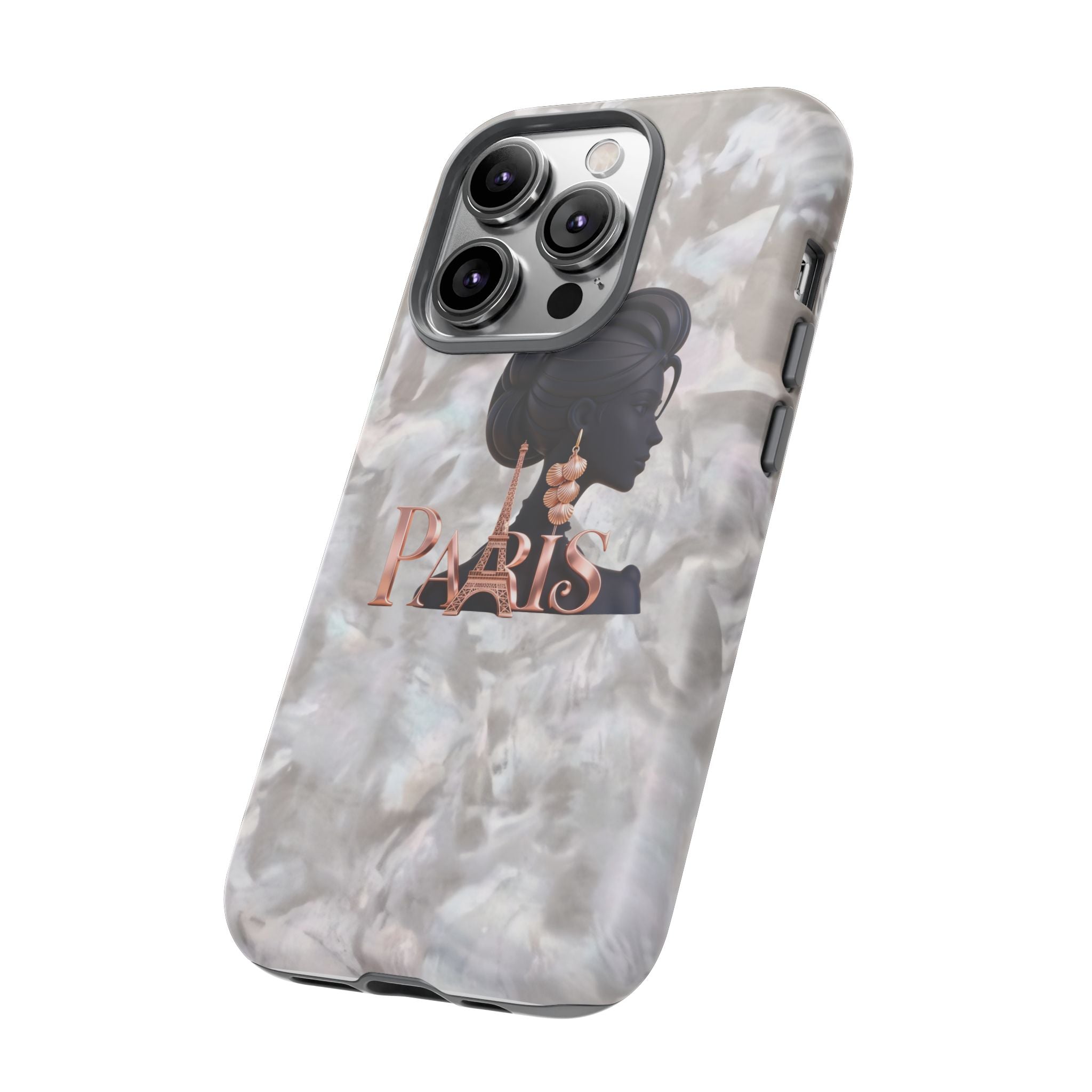 Paris Silhouette Pearl Phone Case — Tough Protective Smartphone Cover Printify