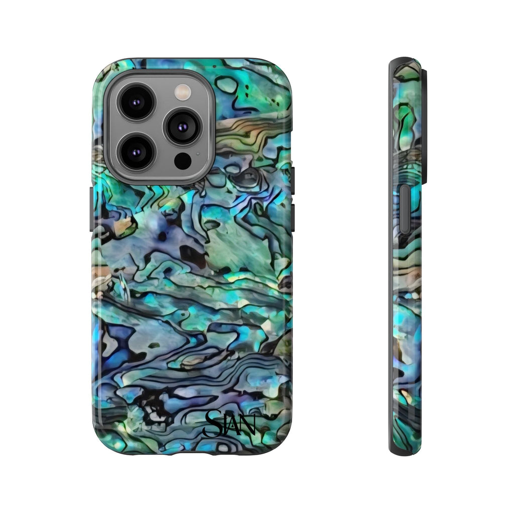 Abalone Shell Pattern Phone Case | Iridescent Ocean Swirl Protective Cover Printify