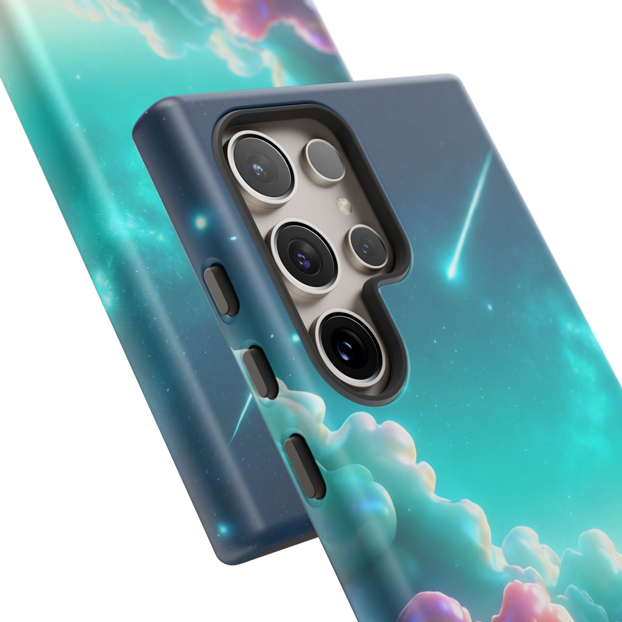 Dreamy Pastel Clouds with Shooting Star phone case Printify