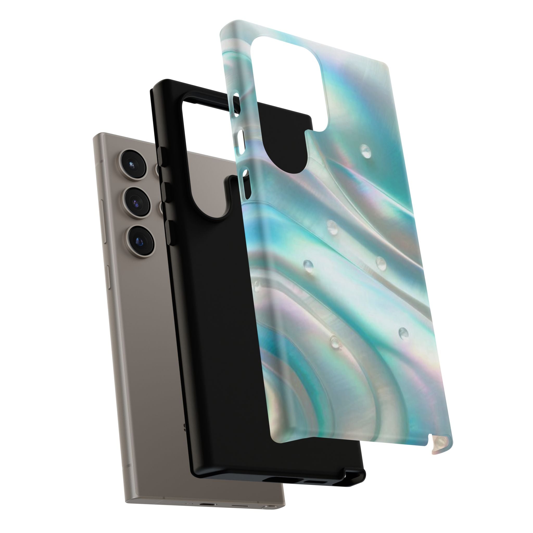Iridescent Pearl Wave phone case | Tough Cases Printify