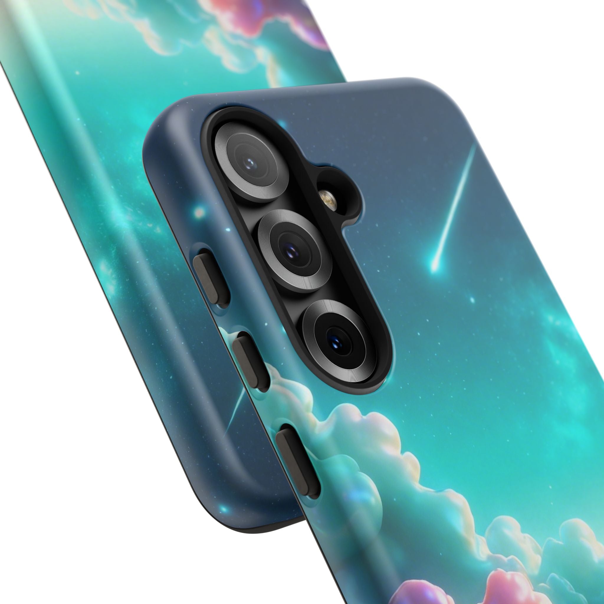 Dreamy Pastel Clouds with Shooting Star phone case Printify