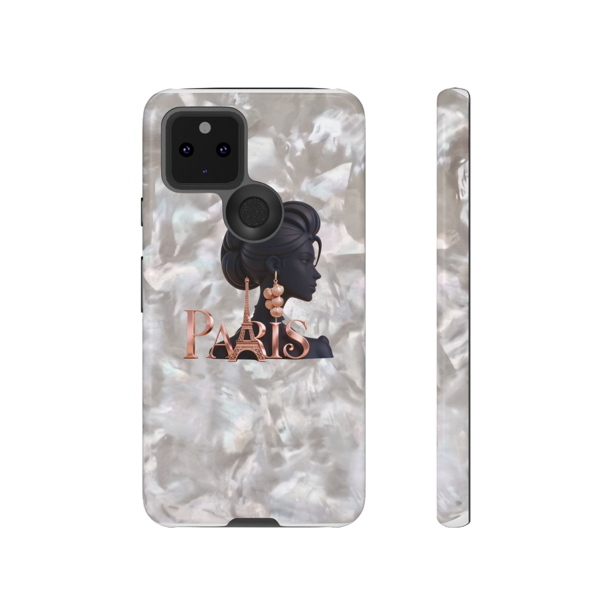 Paris Silhouette Pearl Phone Case — Tough Protective Smartphone Cover Printify
