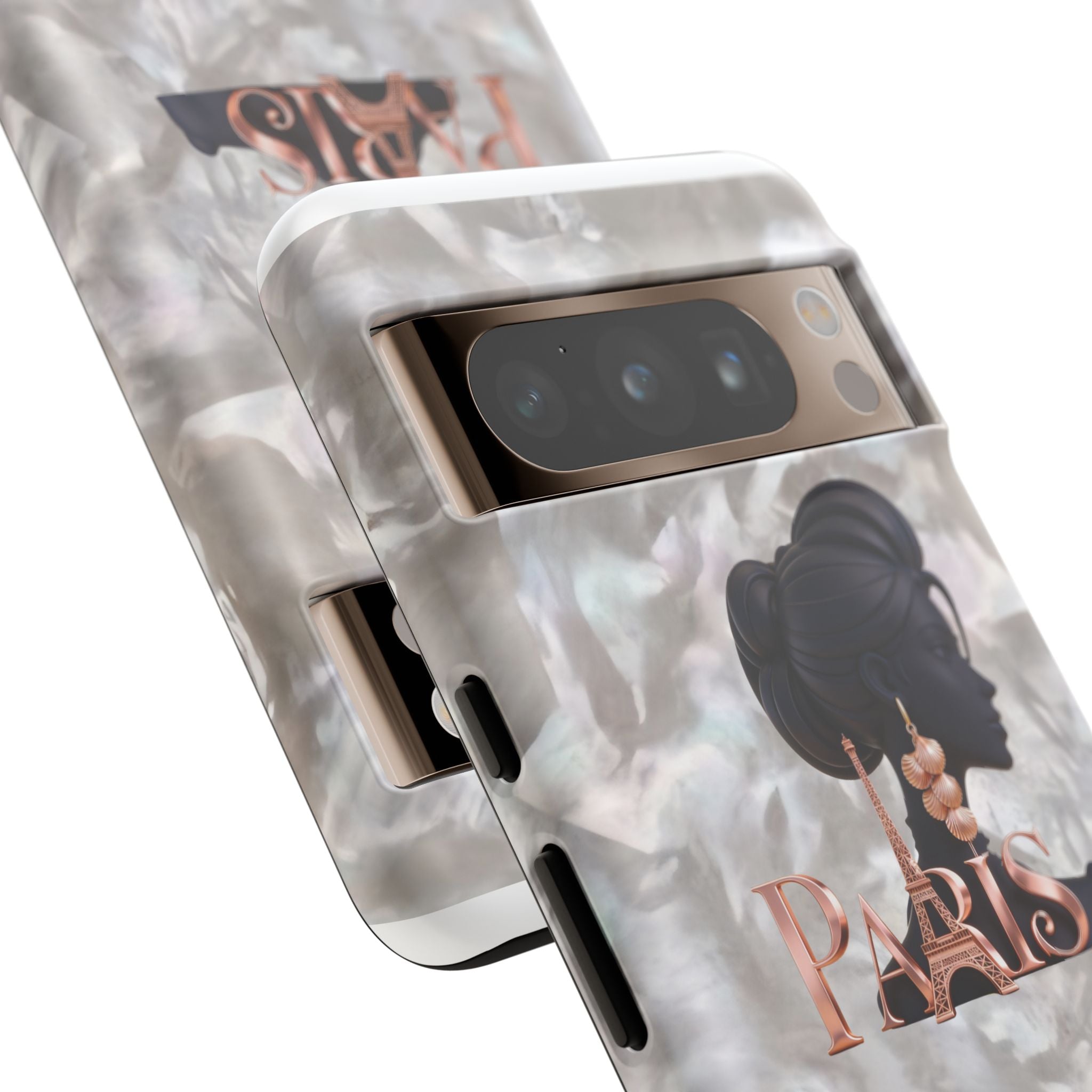 Paris Silhouette Pearl Phone Case — Tough Protective Smartphone Cover Printify