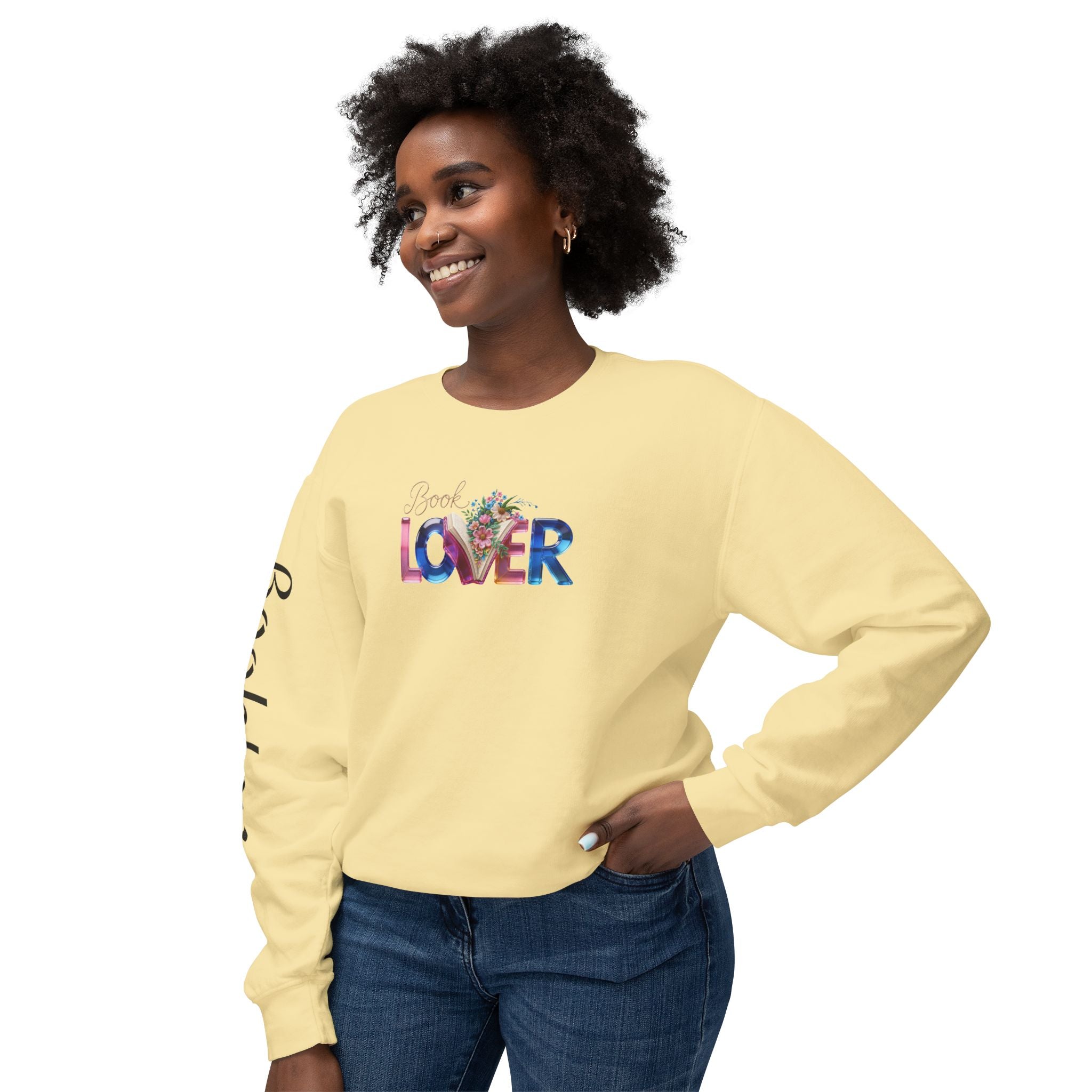 Book Lover Sweatshirt —  Typography Bookworm Pullover Printify