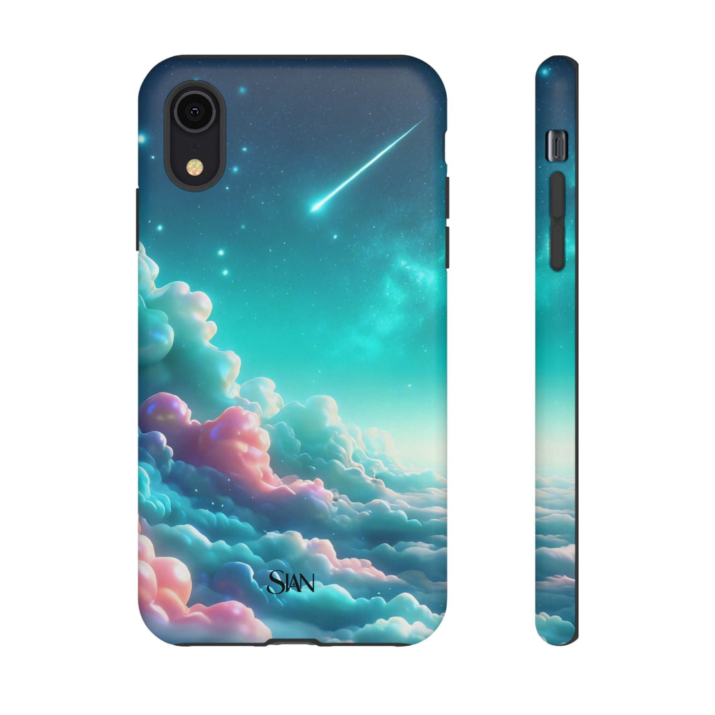Dreamy Pastel Clouds with Shooting Star phone case Printify